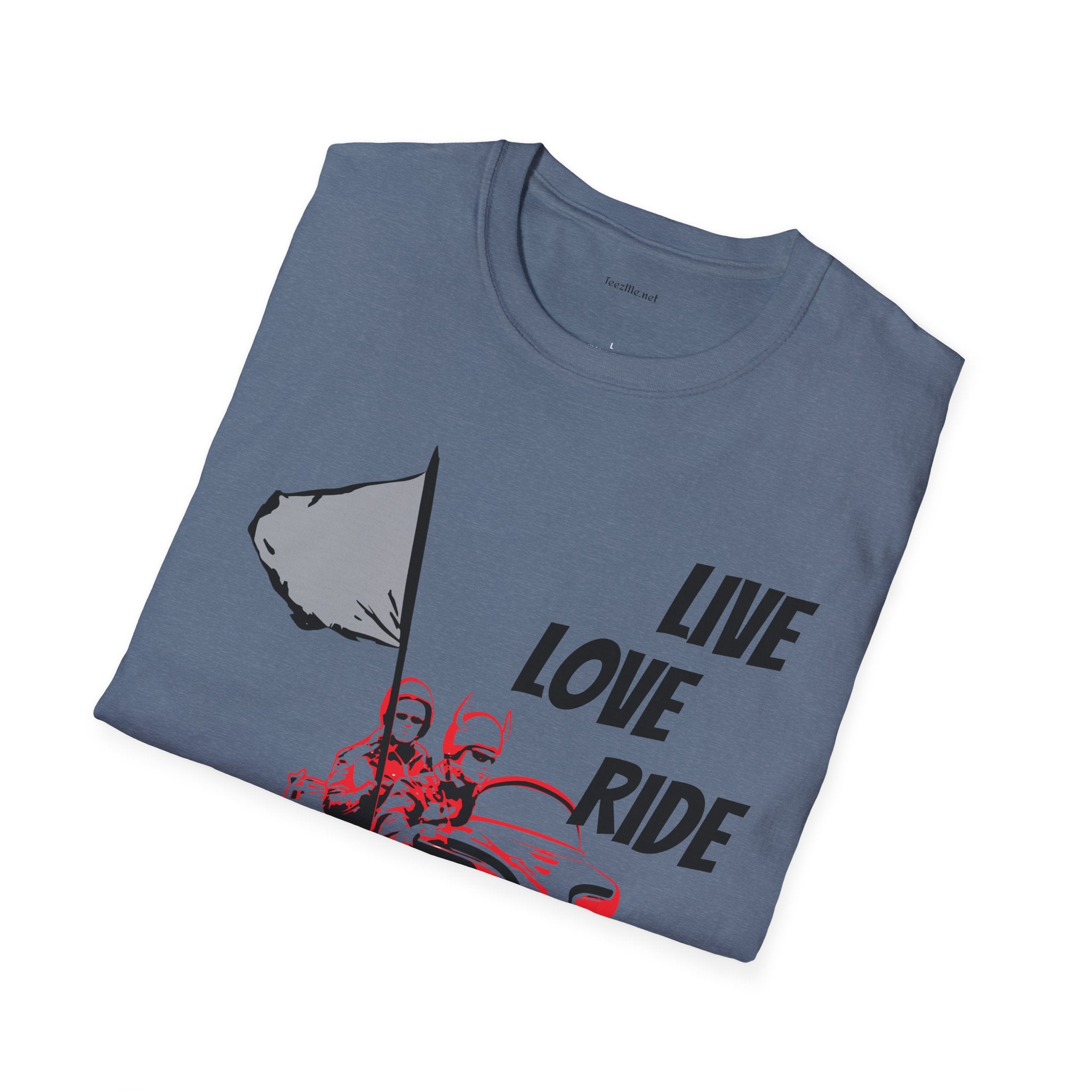 Live Love Ride - Unisex Softstyle T-Shirt 100% Cotton Graphic Motorcycle Harley