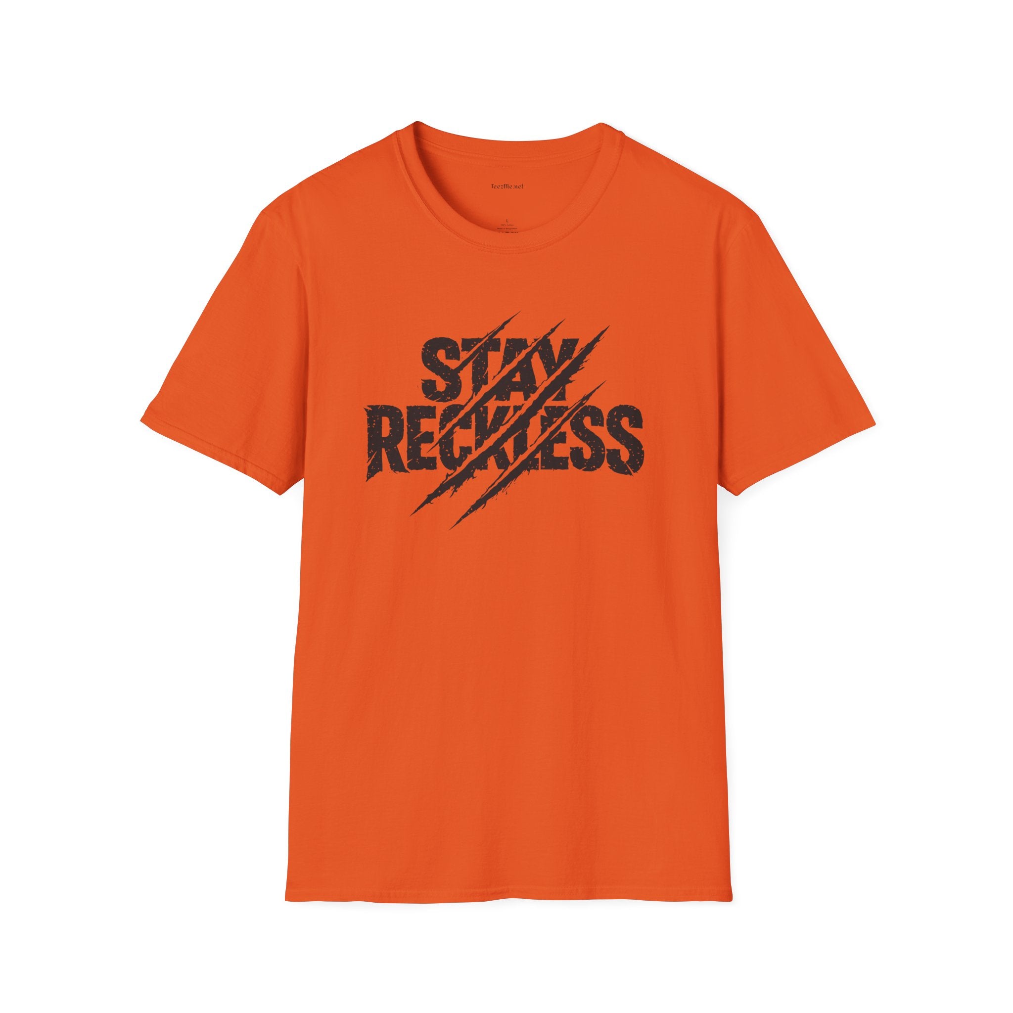 Stay Reckless T-Shirt — Distressed Claw-Mark Graphic Tee