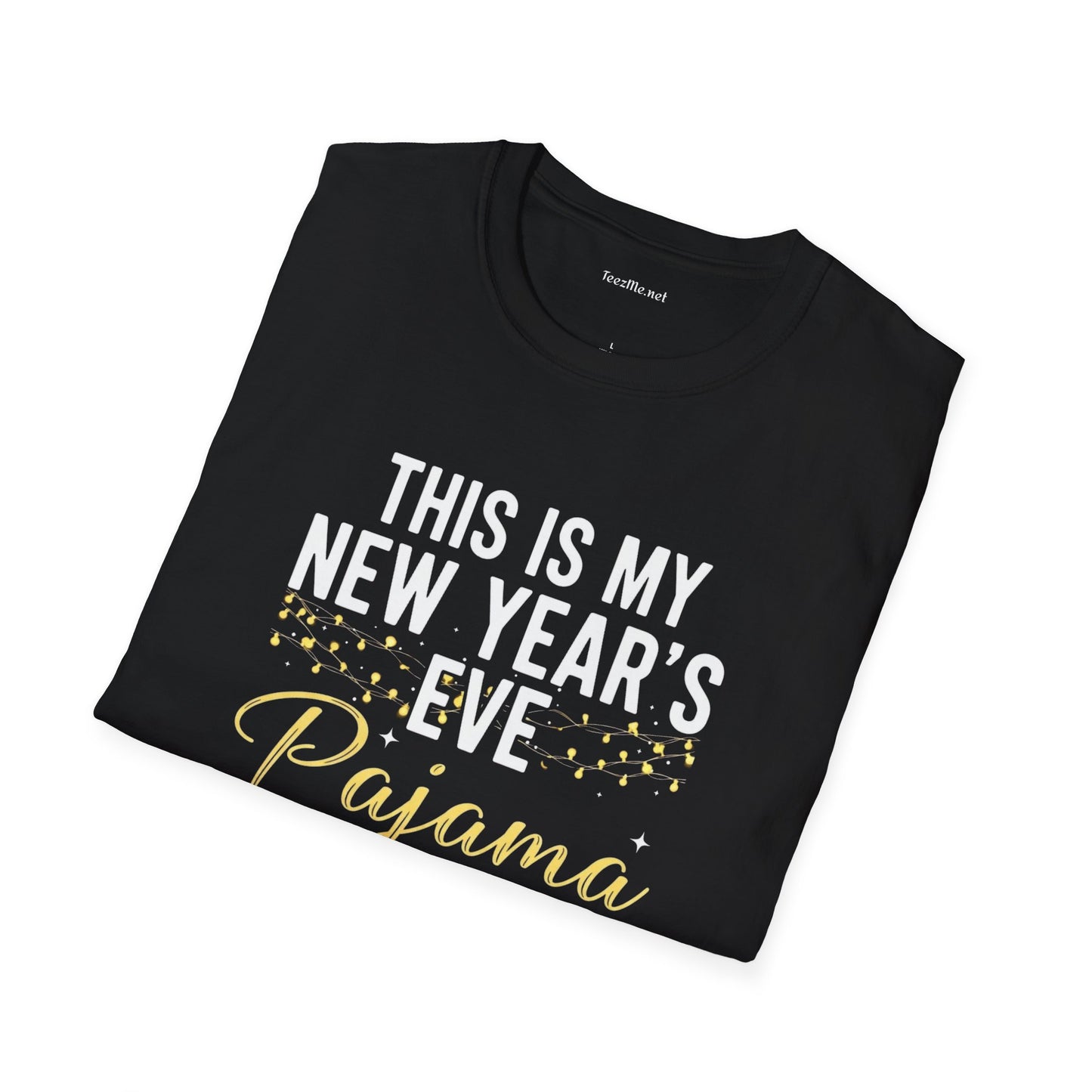 New Year's Eve PJ Shirt Unisex Softstyle T-Shirt 100% Cotton Graphic Seasonal Celebration