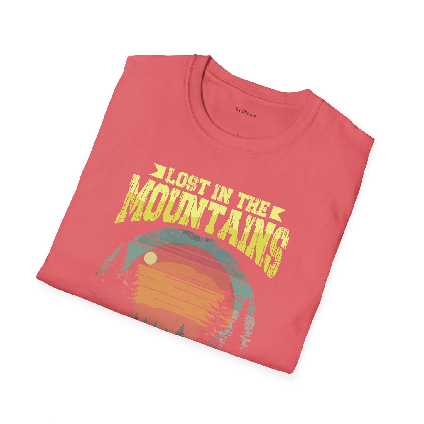 Lost in the Mountain - Unisex Softstyle T-Shirt 100% Cotton Graphic