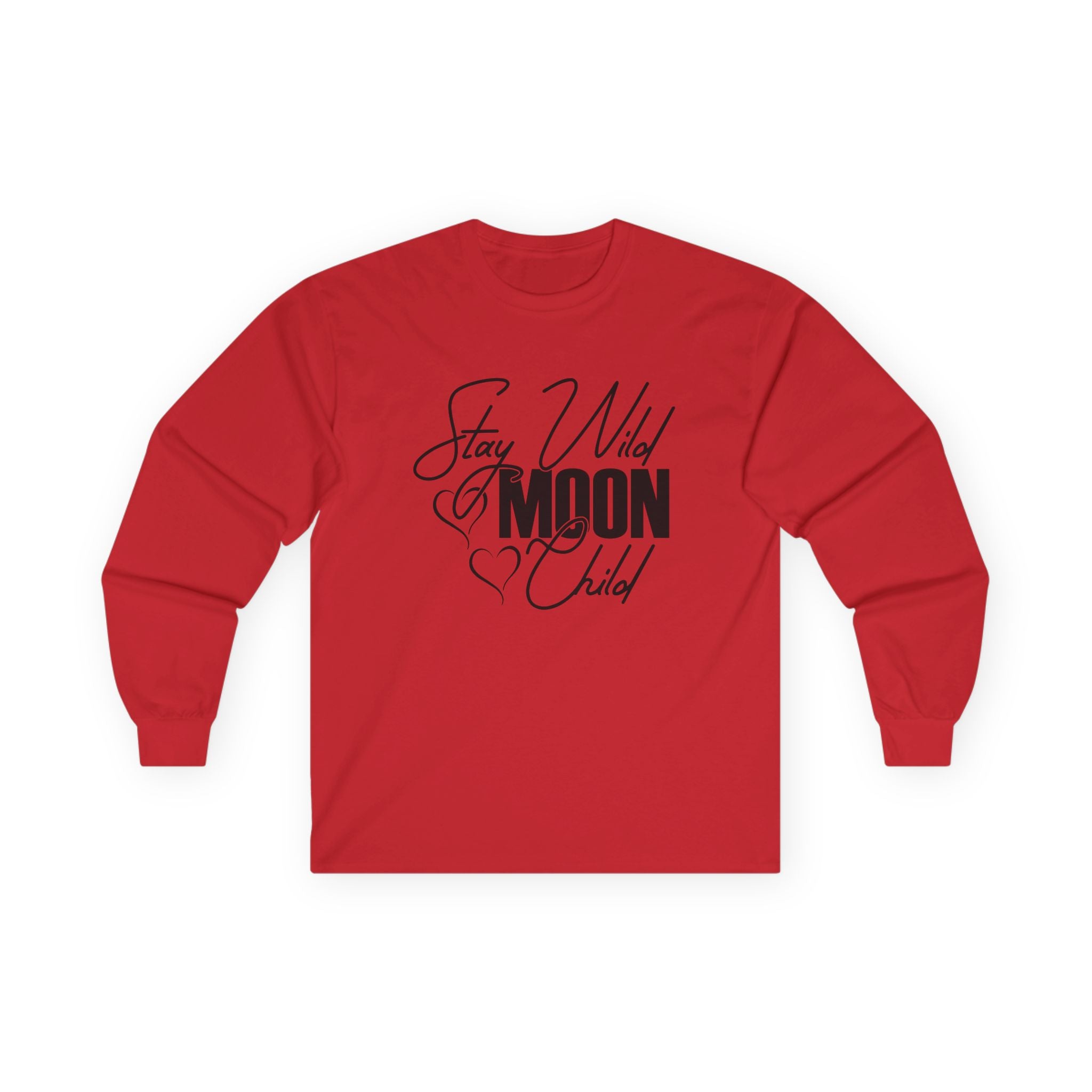 Stay Wild Moon Child with hearts Unisex Ultra Cotton Long Sleeve Tee