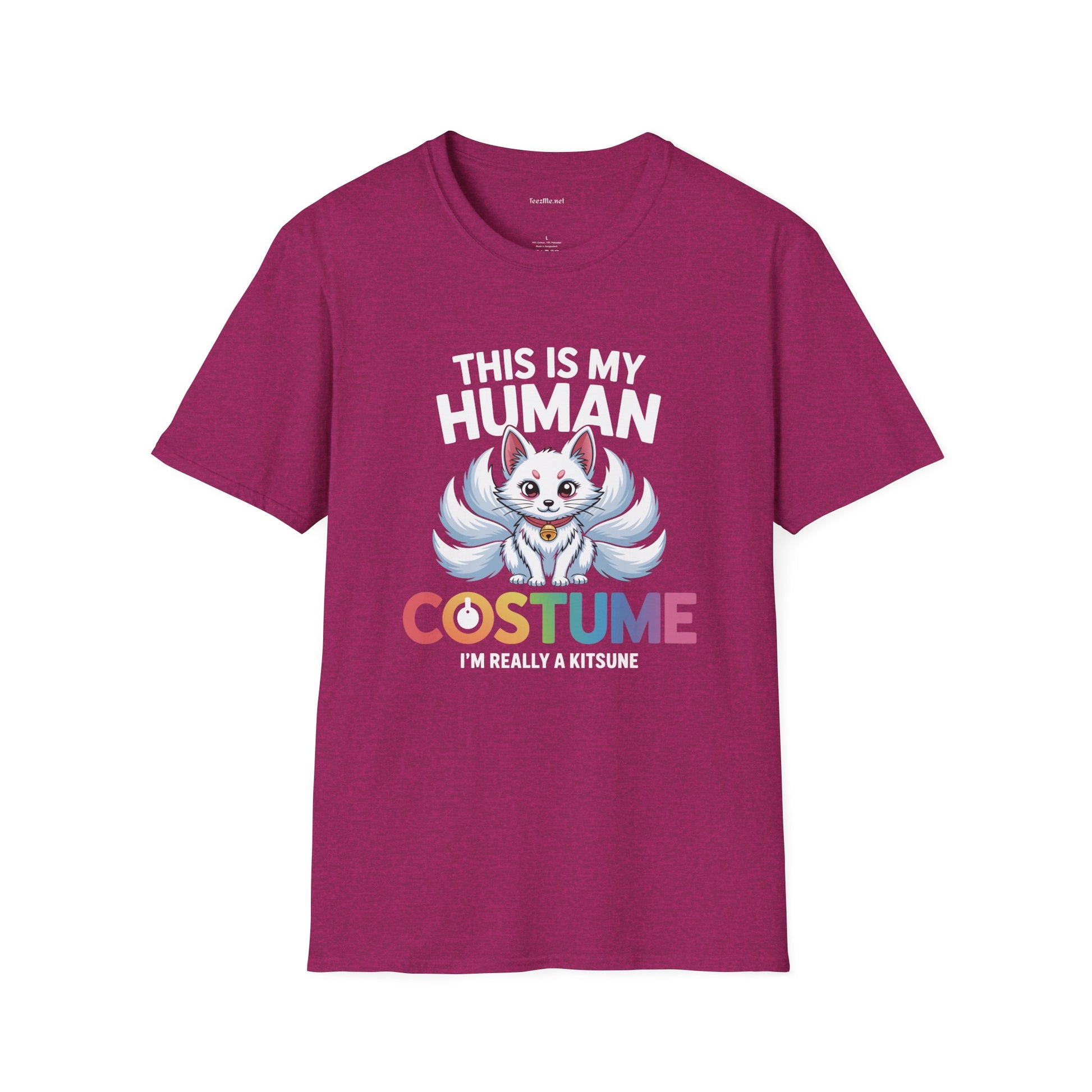 This Is My Human Costume Kitsune Unisex Softstyle T-Shirt 100% Cotton Graphic