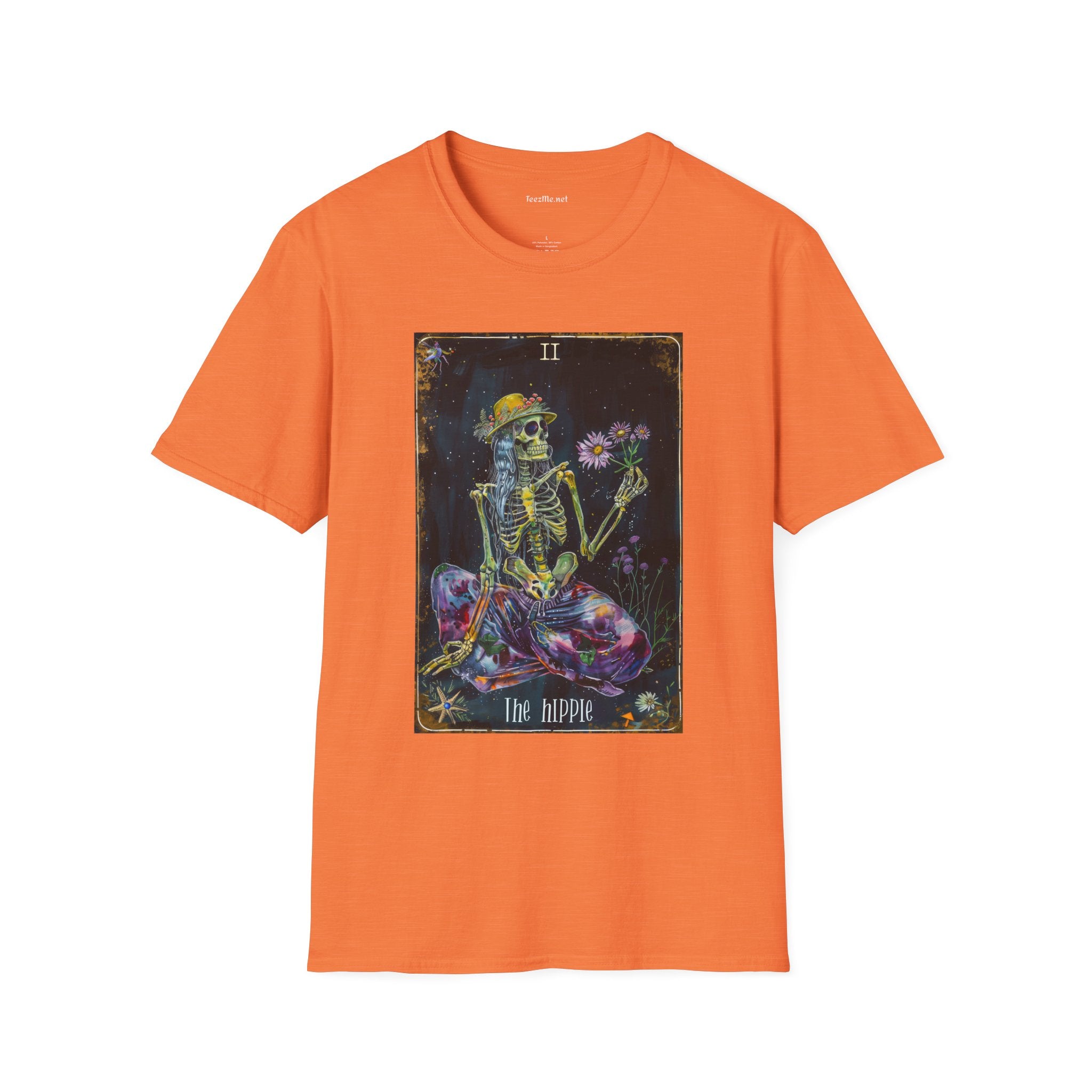 The Hippie Tarot Card Unisex Softstyle T-Shirt 100% Cotton Graphic