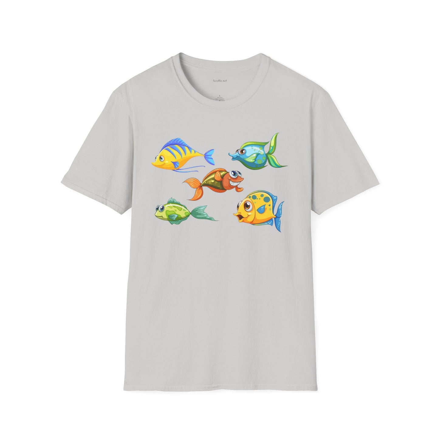 Fish (illustration) - Unisex Softstyle T-Shirt 100% Cotton Graphic