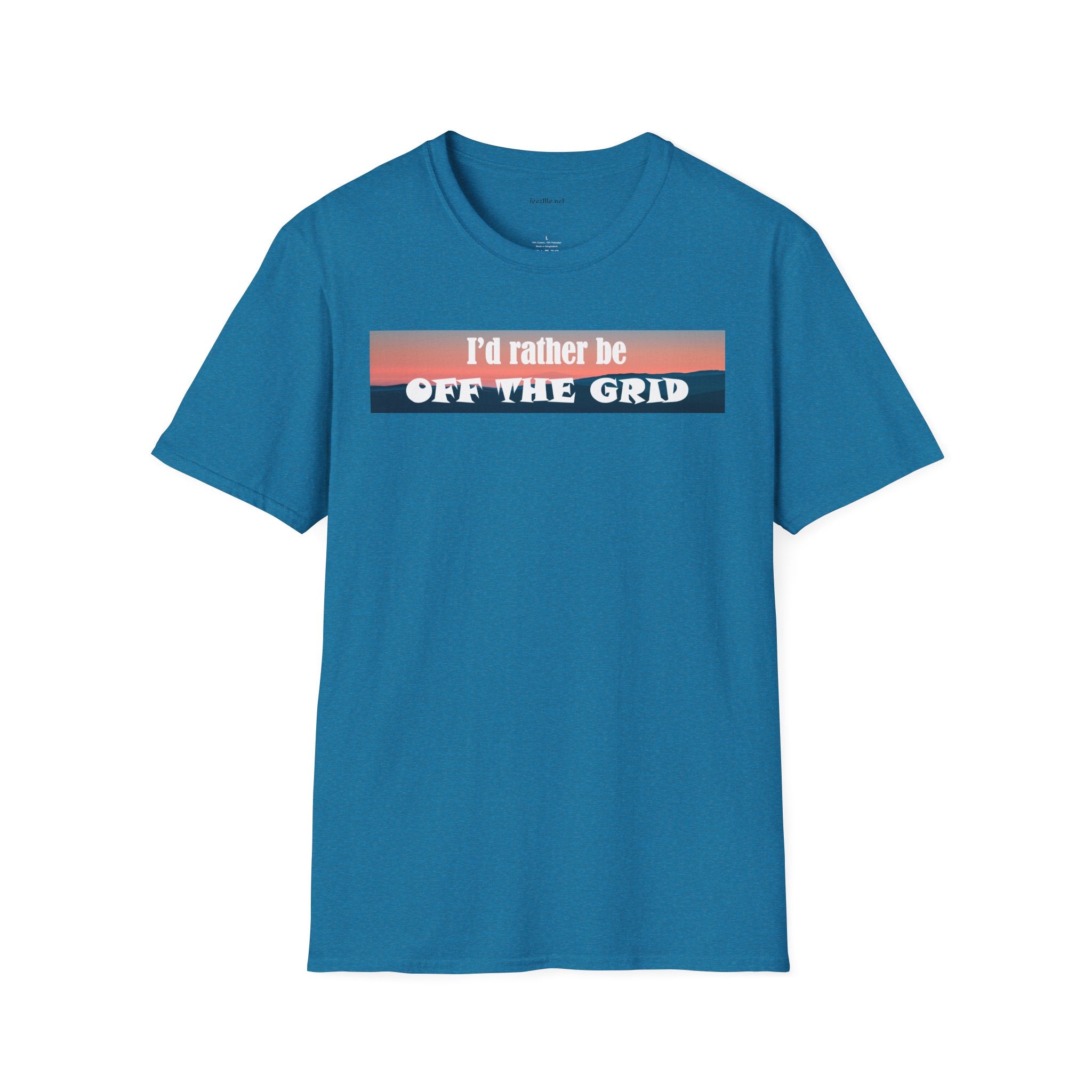I'd rather be OFF THE GRID  - Unisex Softstyle T-Shirt 100% Cotton Graphic