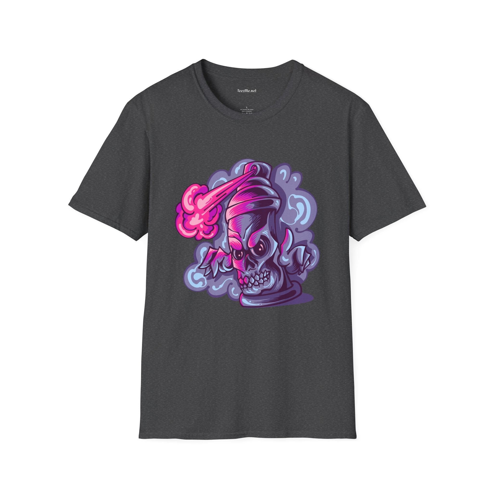 Skull Street Art Unisex Softstyle T-Shirt 100% Cotton