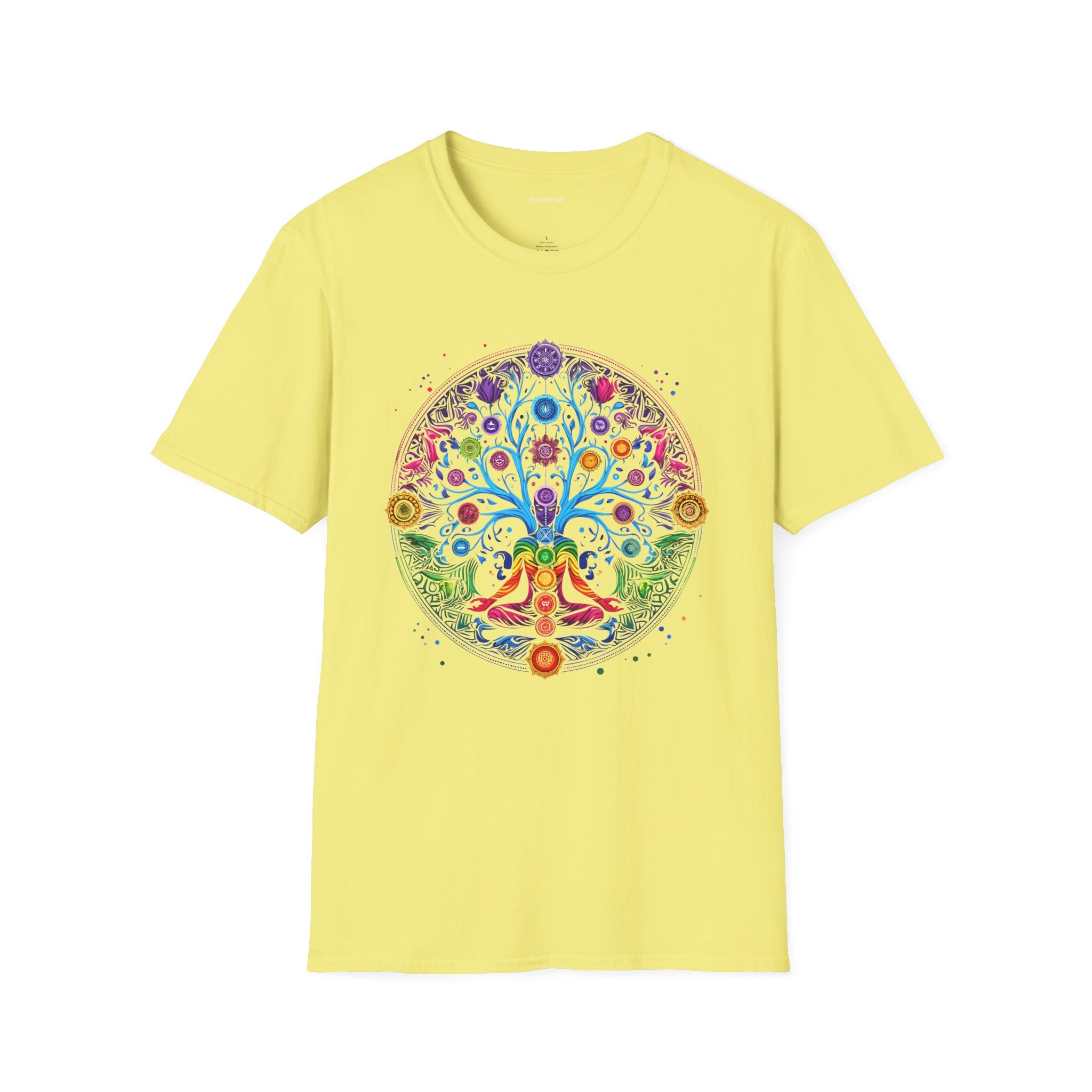 Chakra with Moon  Unisex Softstyle T-Shirt 100% Cotton Graphic
