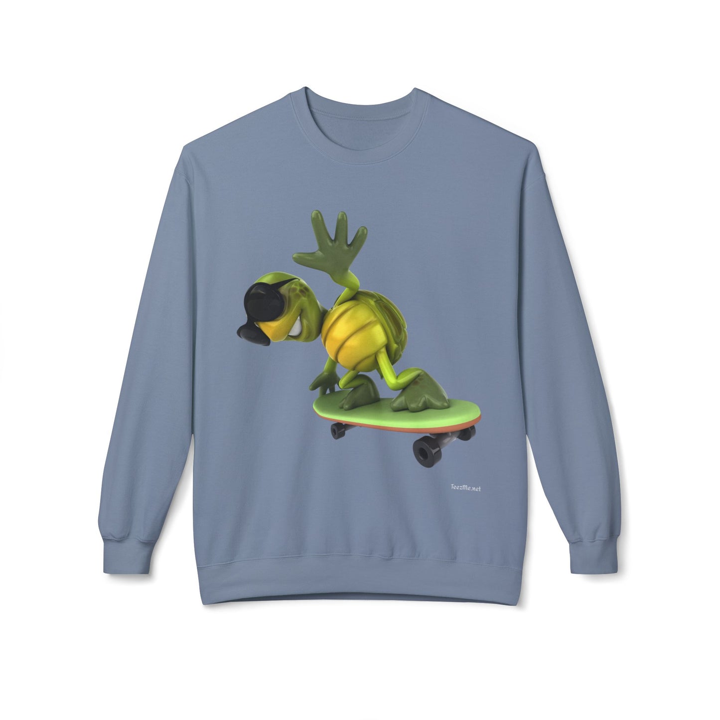 Turtle Skate - Unisex Midweight Softstyle Fleece Crewneck Sweatshirt