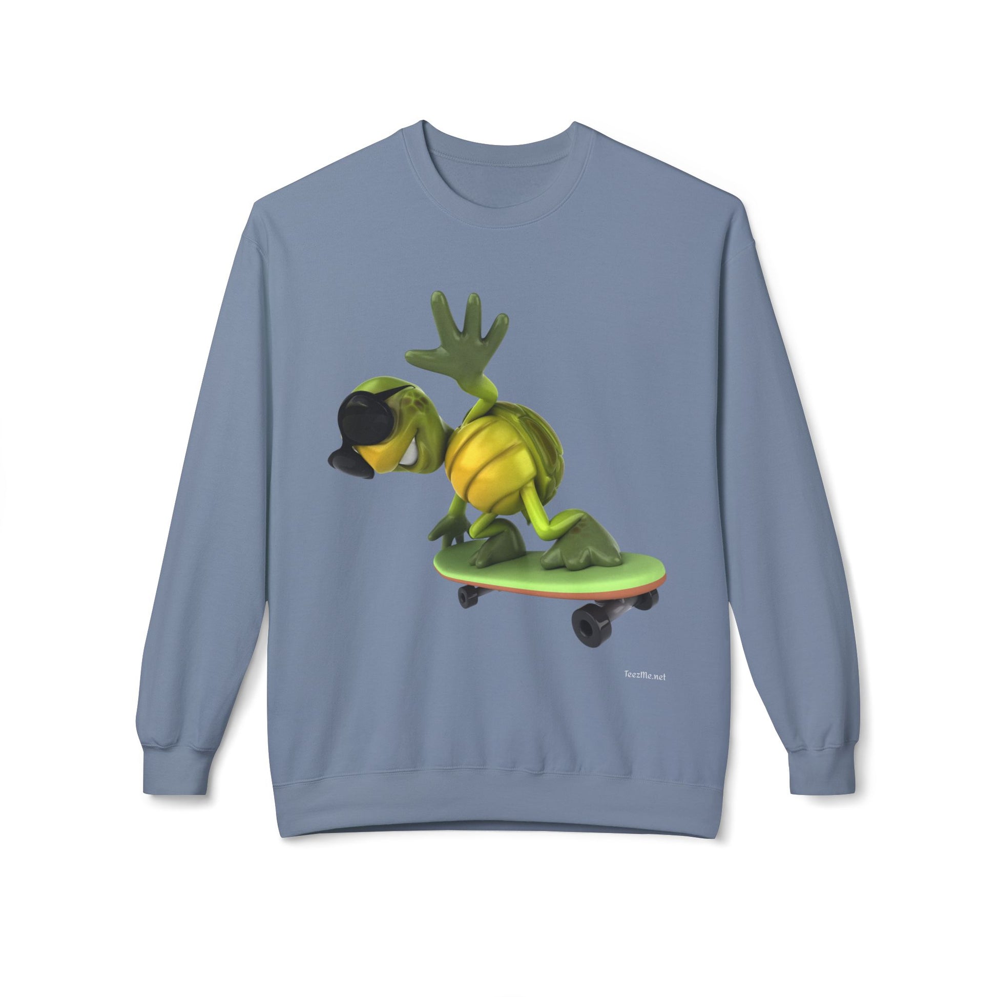 Turtle Skate - Unisex Midweight Softstyle Fleece Crewneck Sweatshirt