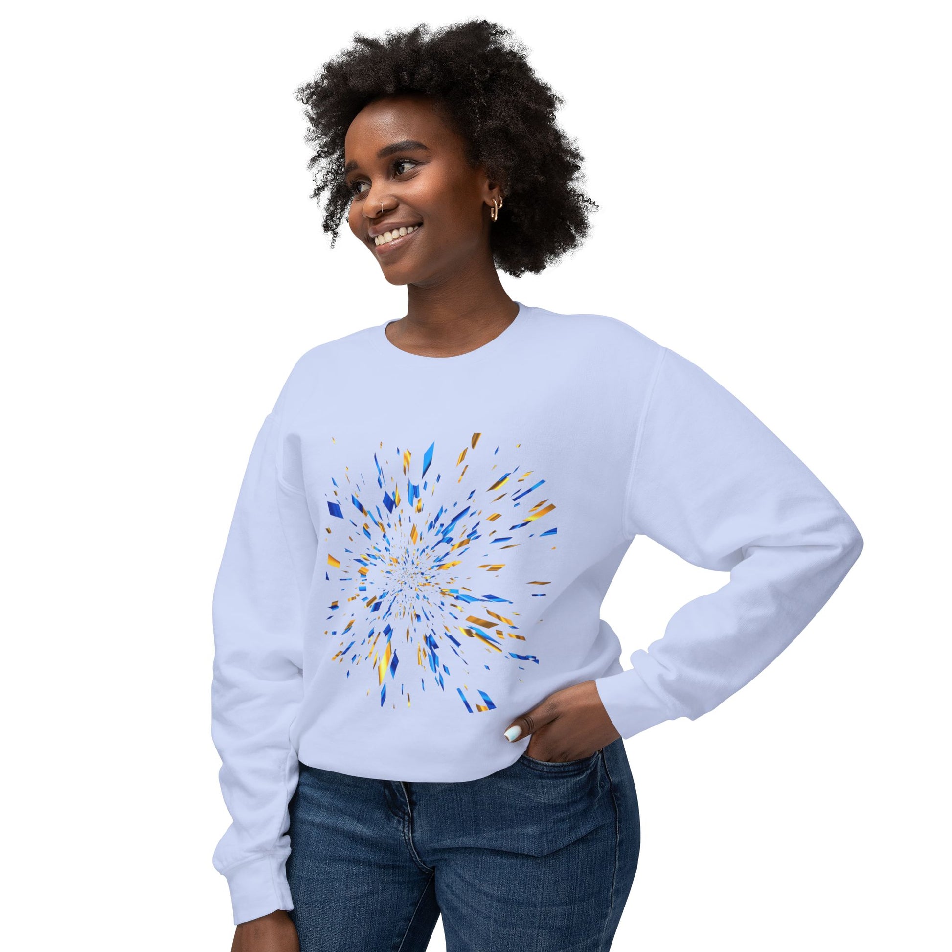 Burst - Unisex Lightweight Crewneck Sweatshirt