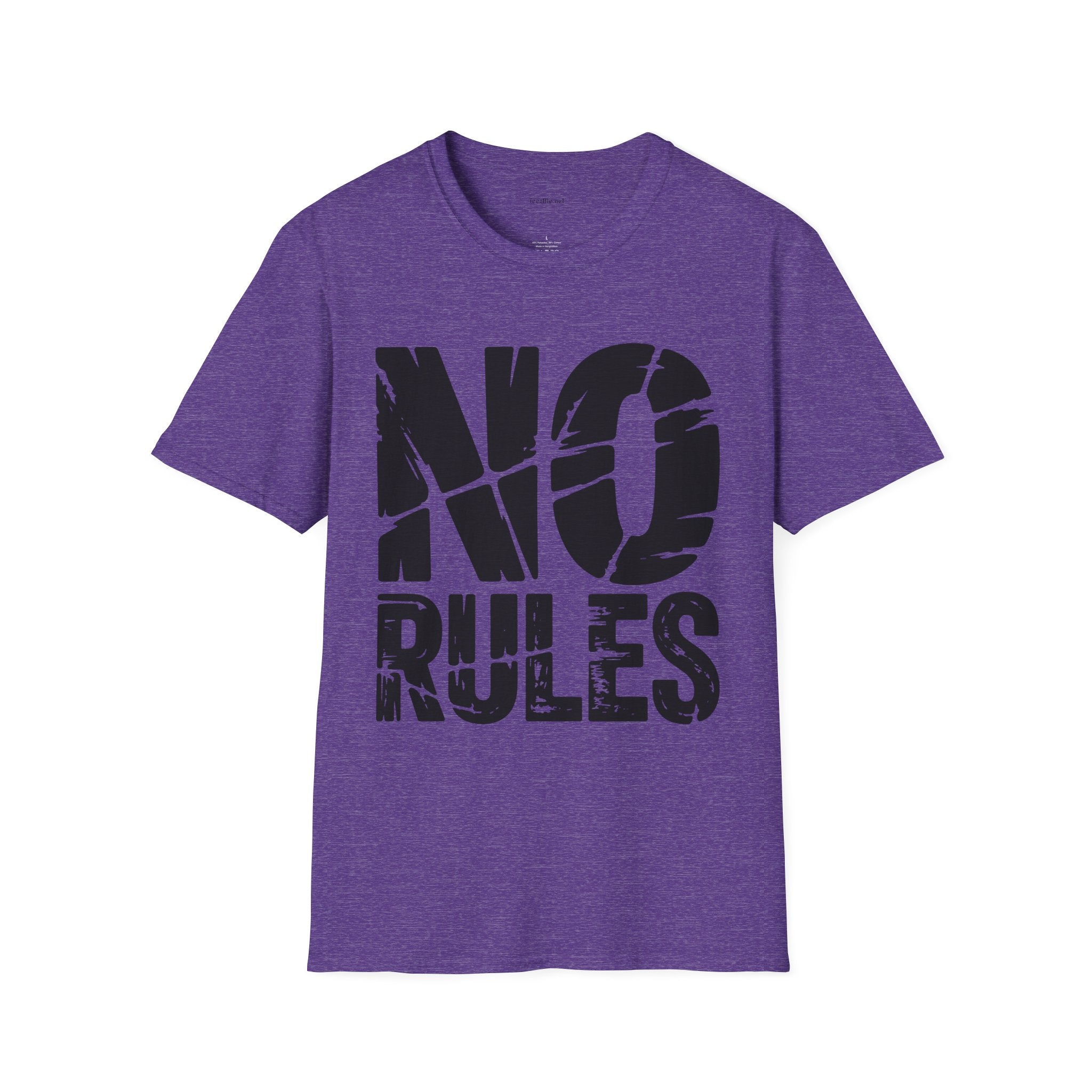 T-Shirt — "NO RULES" Bold Graphic Tee (Edgy Streetwear, Rebellious Statement Shirt)