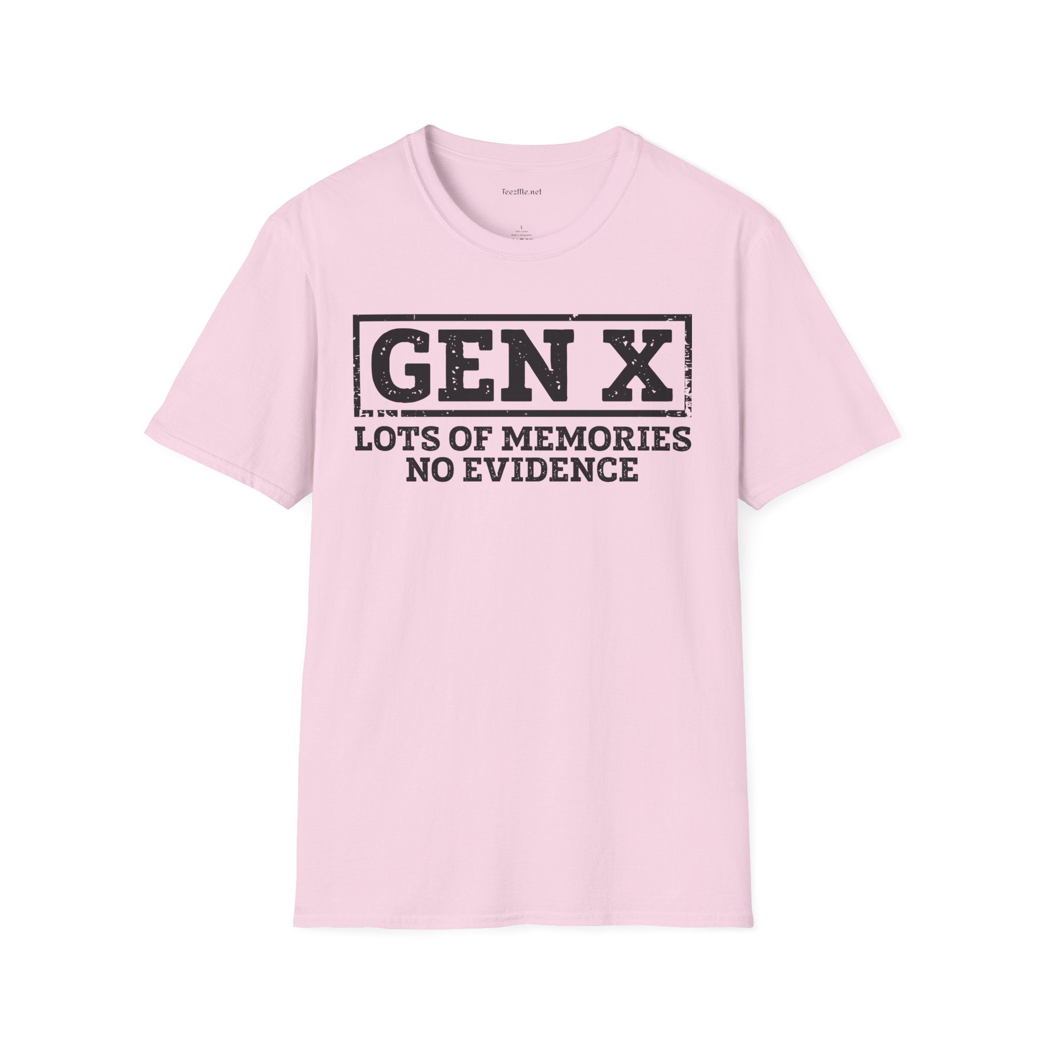 GEN X (No Evidence) Unisex Soft Style T-Shirt 100% Cotton Graphic