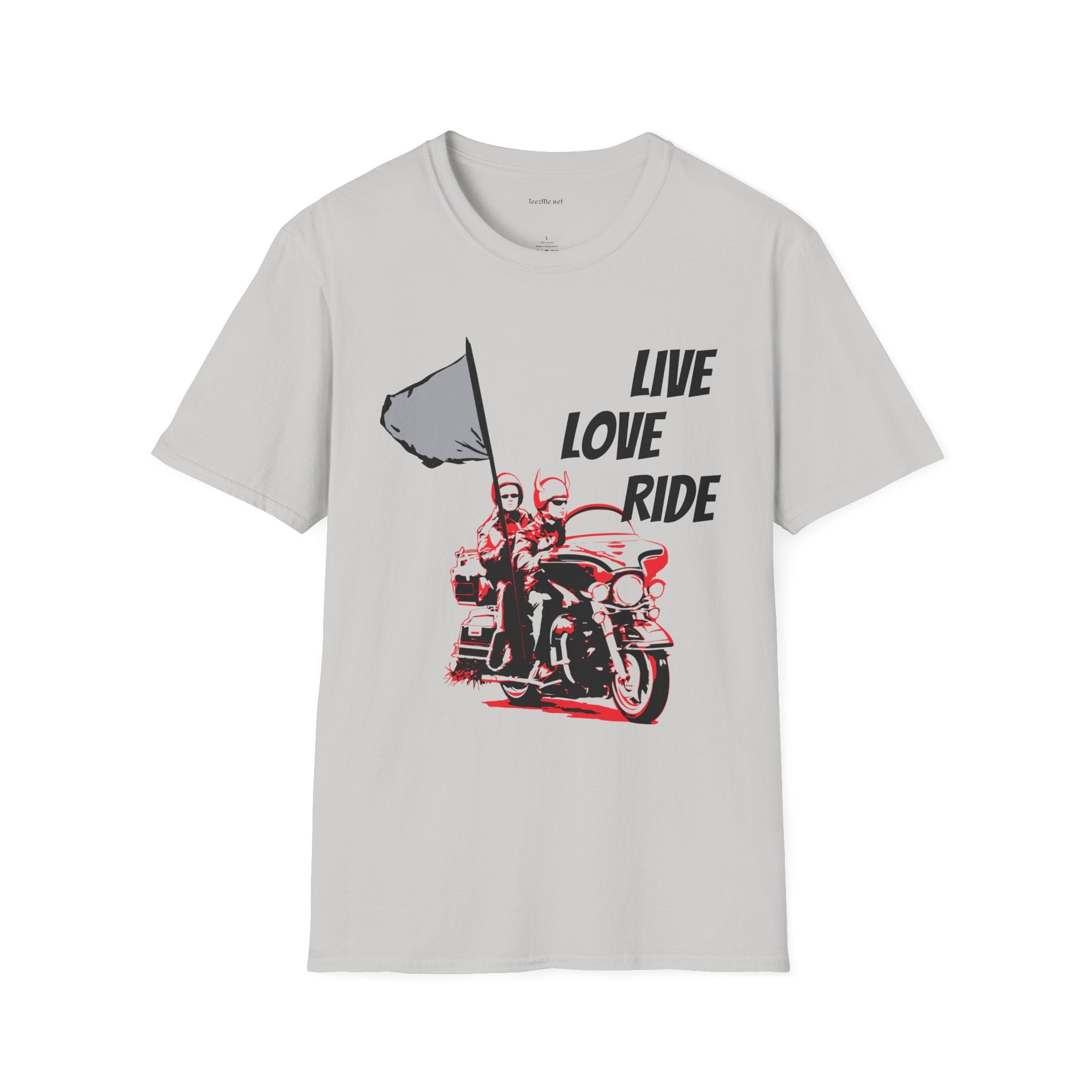 Live Love Ride - Unisex Softstyle T-Shirt 100% Cotton Graphic Motorcycle Harley