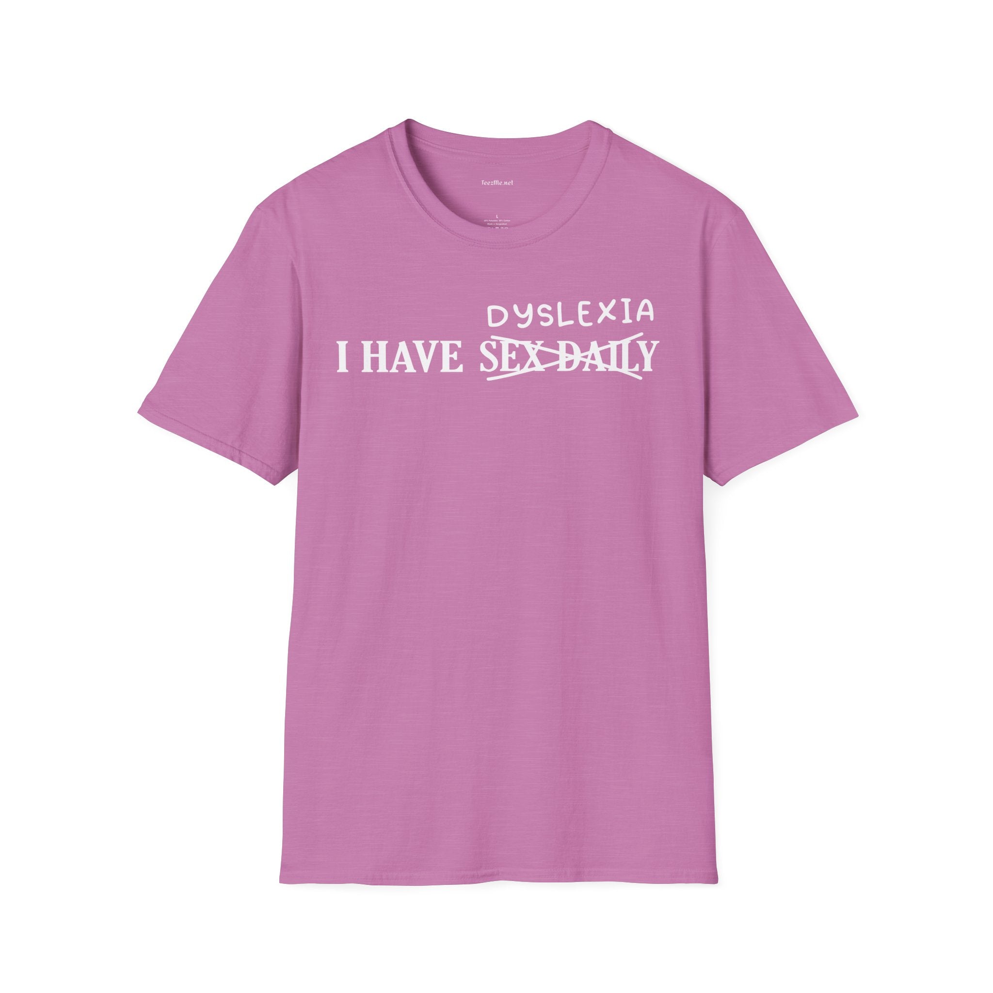 Dyslexia Unisex Softstyle T-Shirt 100% Cotton Graphic