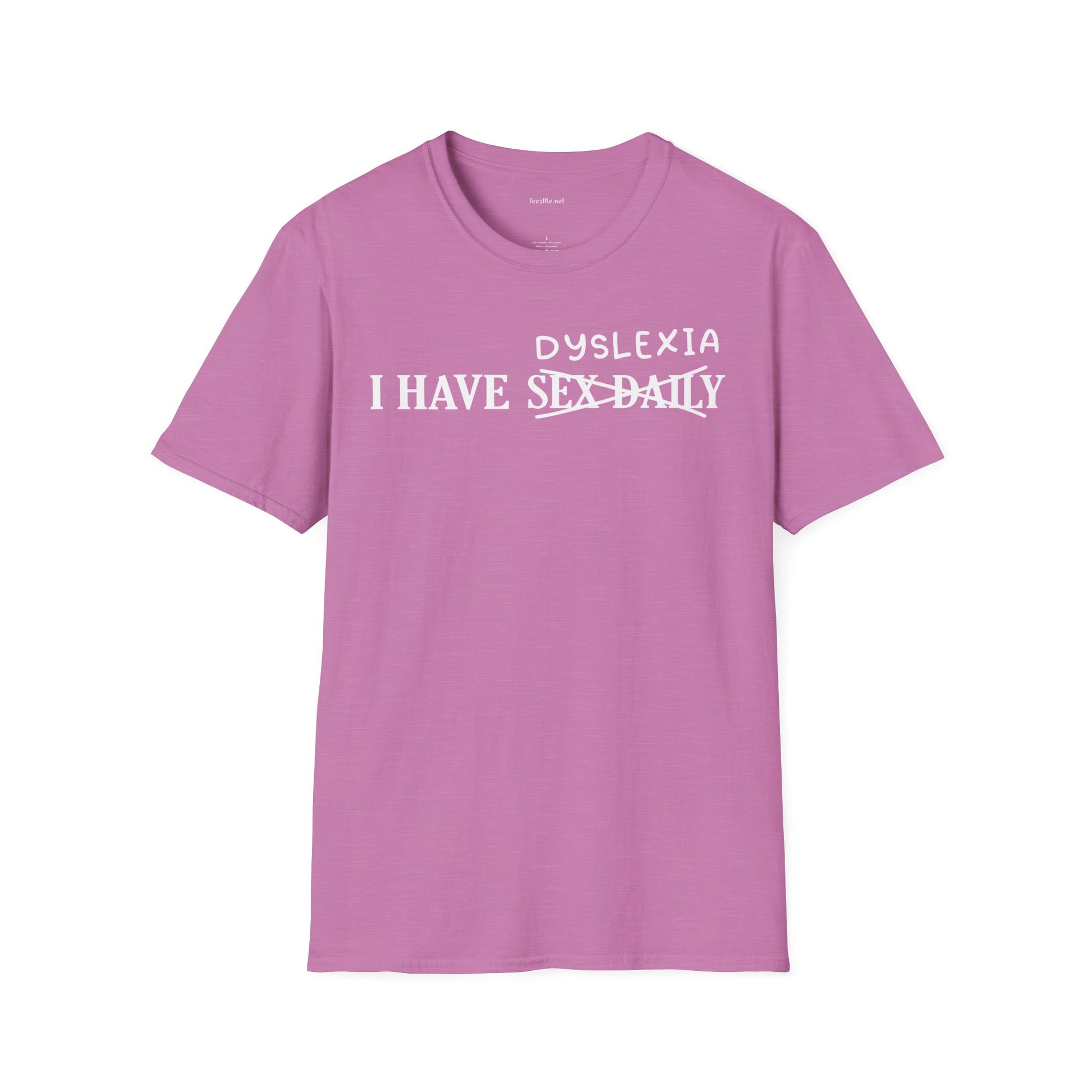 Dyslexia Unisex Softstyle T-Shirt 100% Cotton Graphic