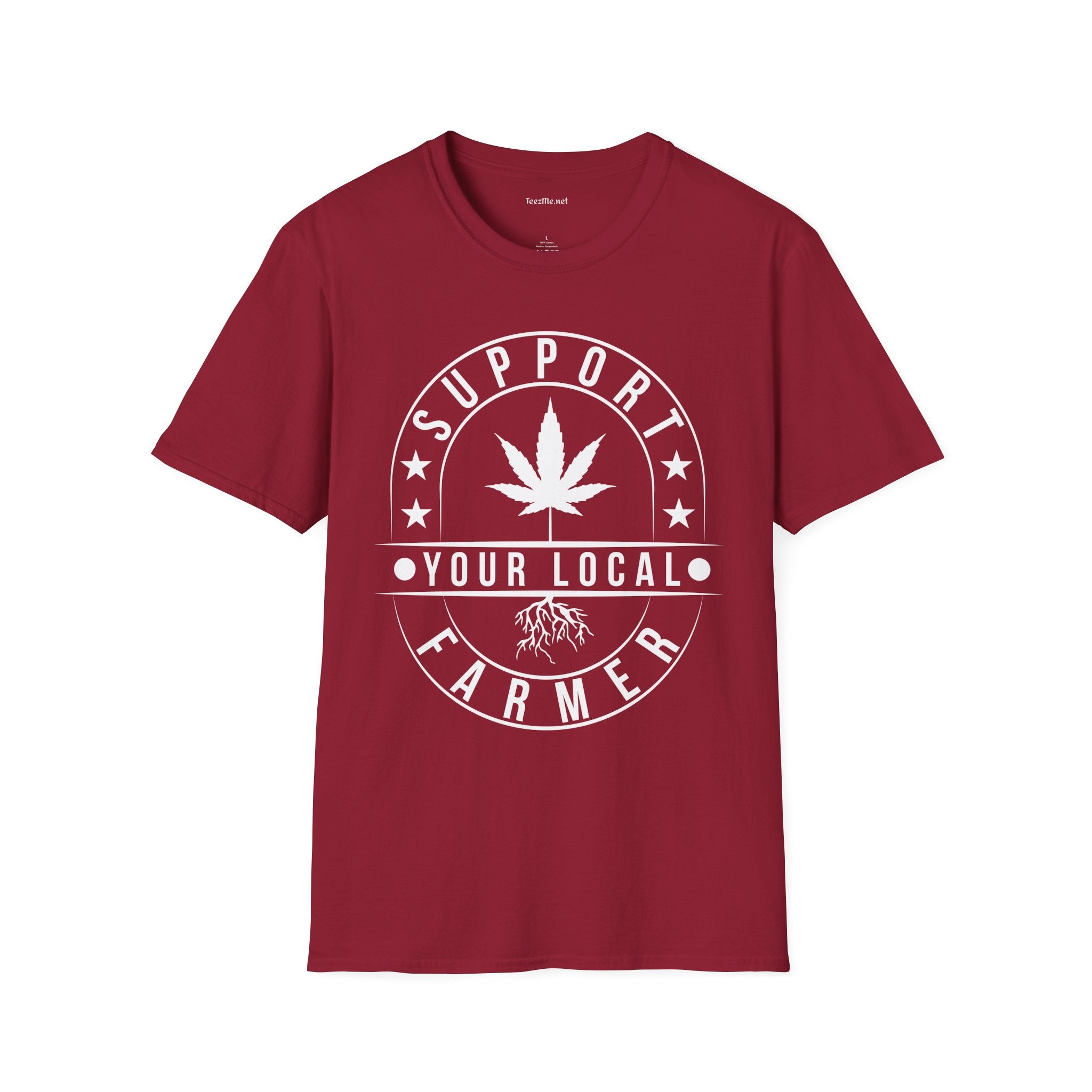 Support Your Local Farmer 420 Unisex Soft Style T-Shirt 100% Cotton Graphic