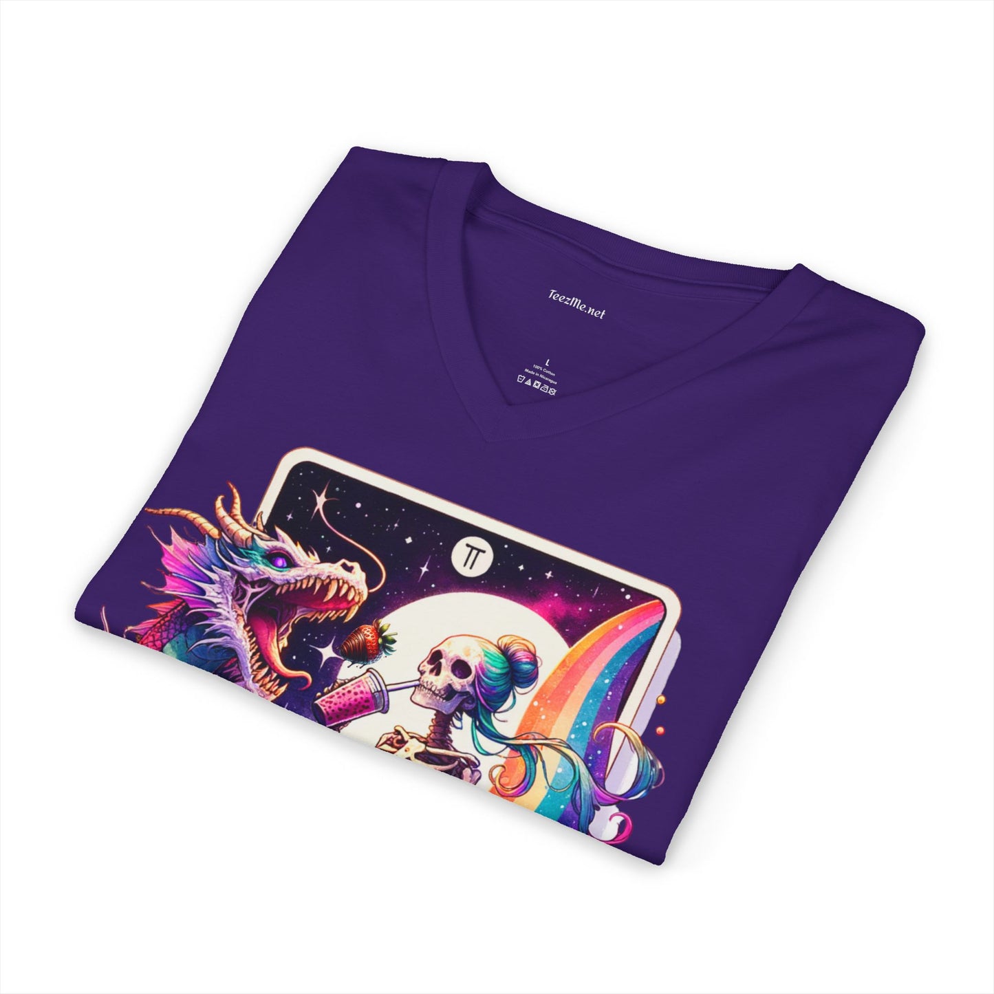 The Audacity Tarot Card Unisex Jersey Short Sleeve V-Neck Tee
