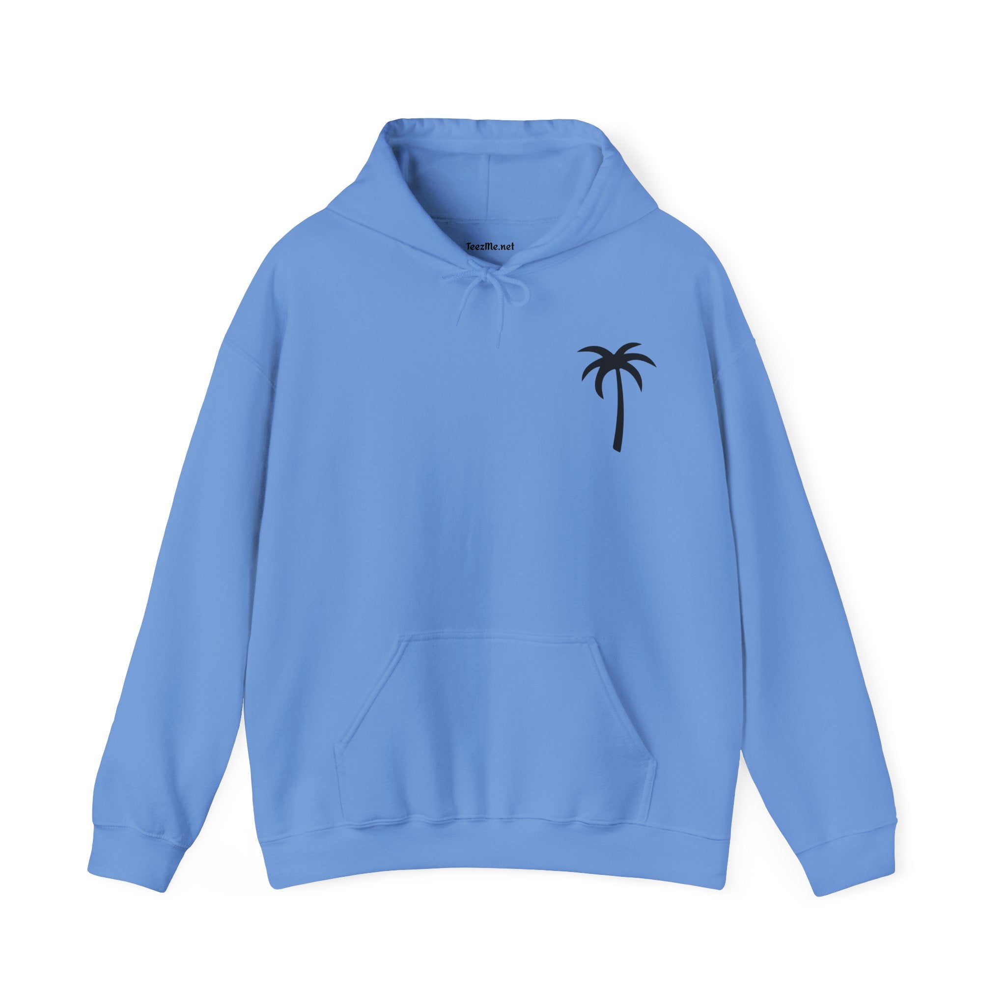 Salty Palm Hoodie — Coastal Script Beach Sweatshirt
