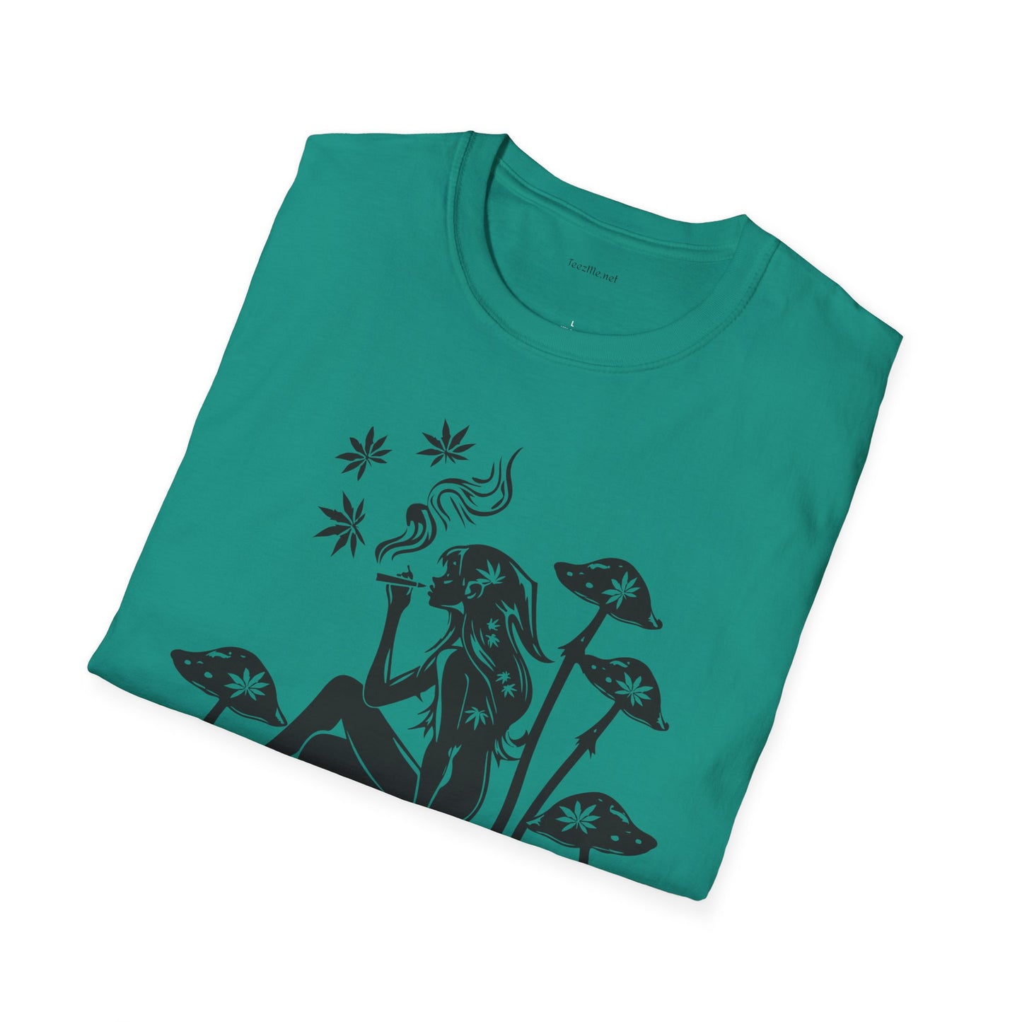 Fairy Smoking Weed - Unisex Softstyle T-Shirt 100% Cotton Graphic