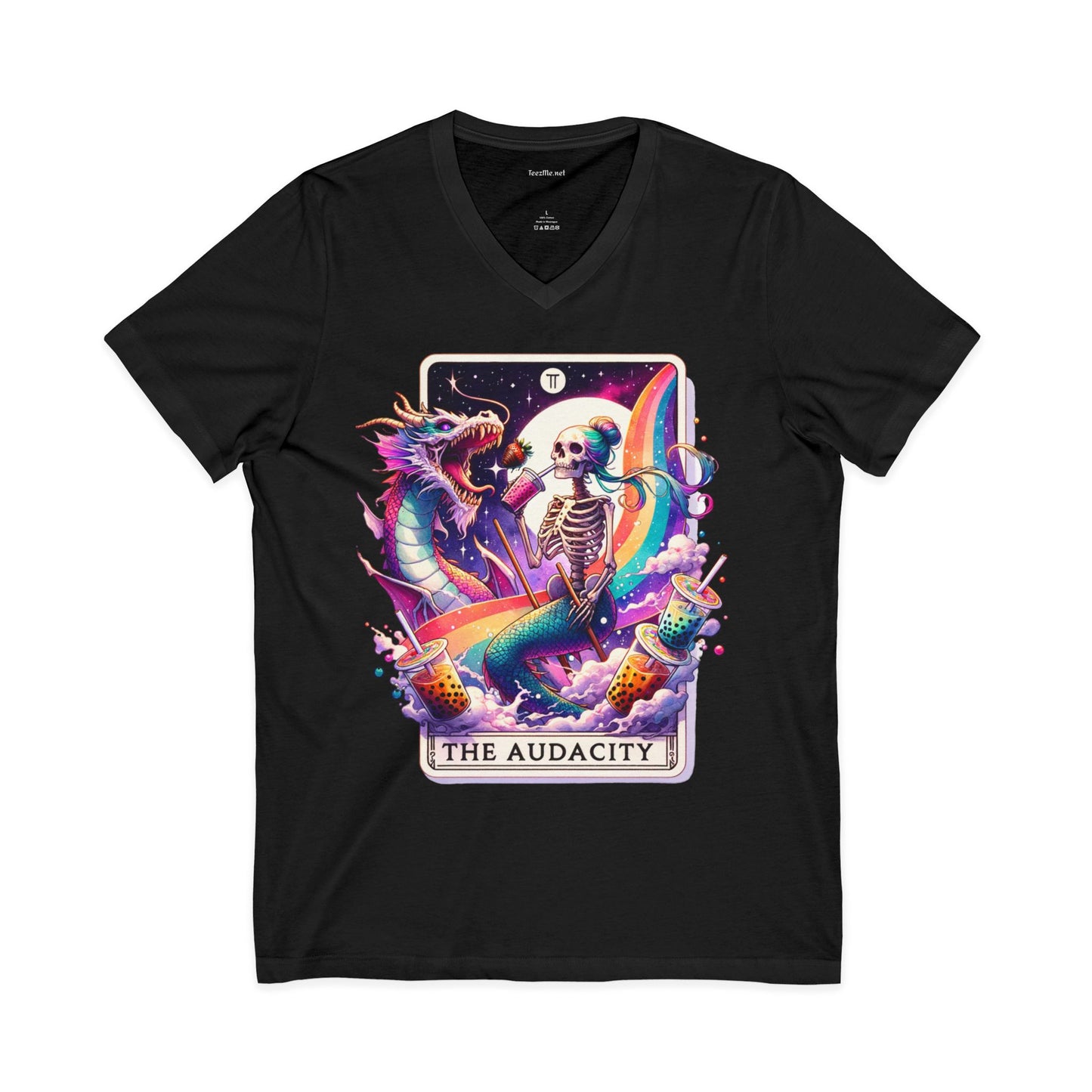 The Audacity Tarot Card Unisex Jersey Short Sleeve V-Neck Tee