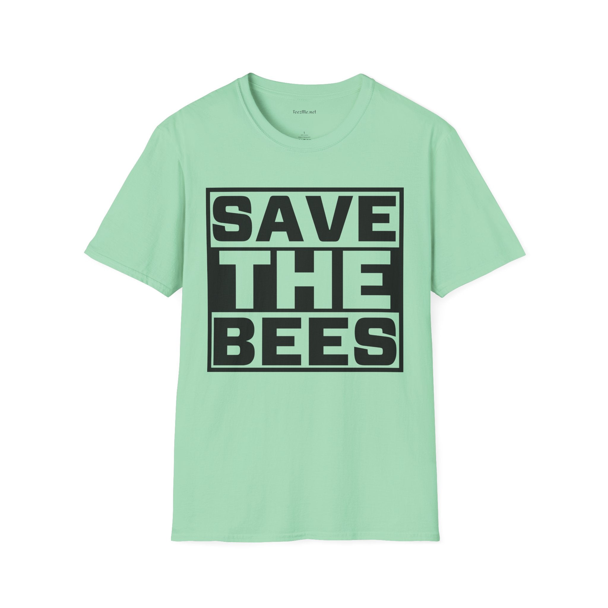 Save The Bees 02 Unisex Soft Style T-Shirt 100% Cotton Graphic