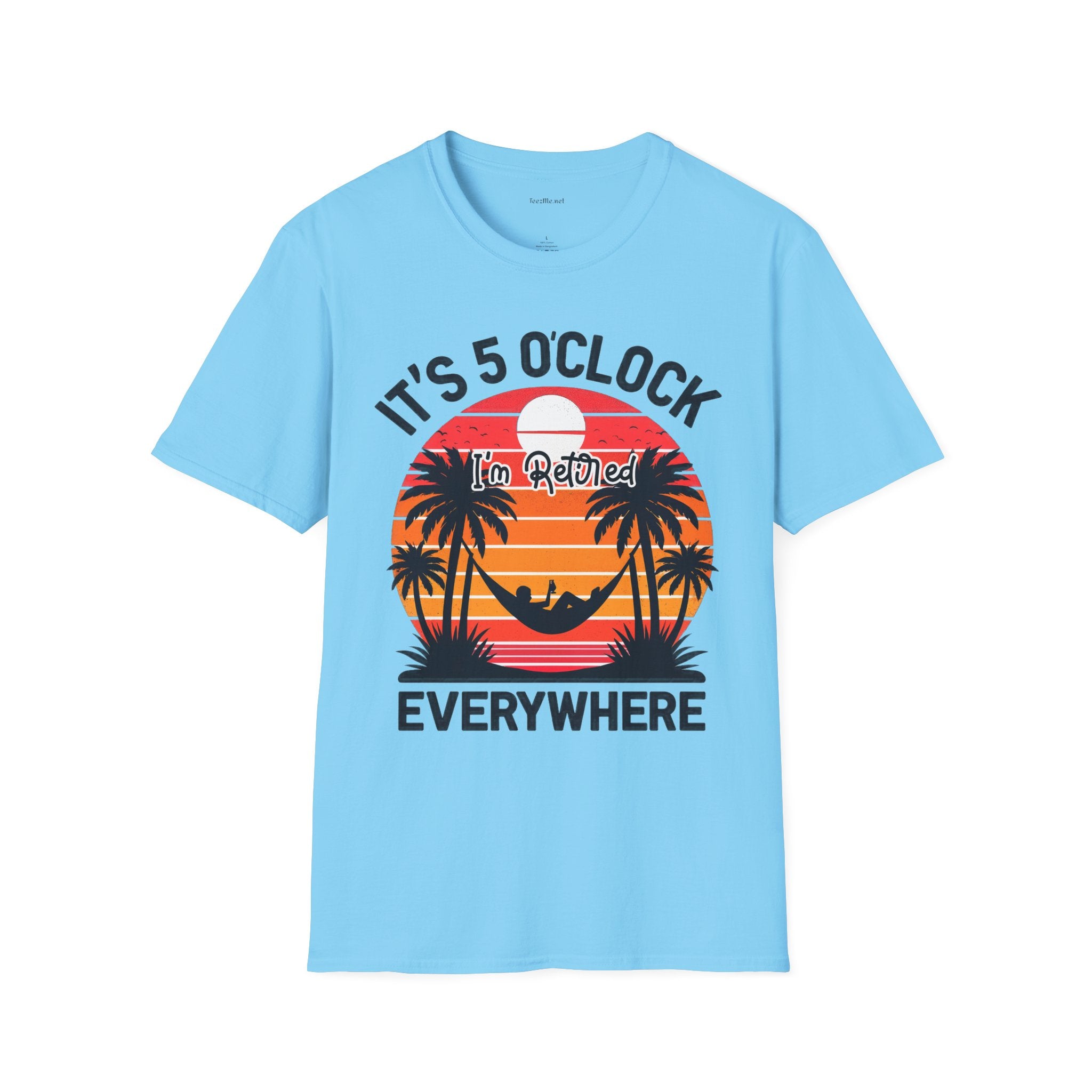 Retired - It's 5 - Unisex Softstyle T-Shirt 100% Cotton Graphic