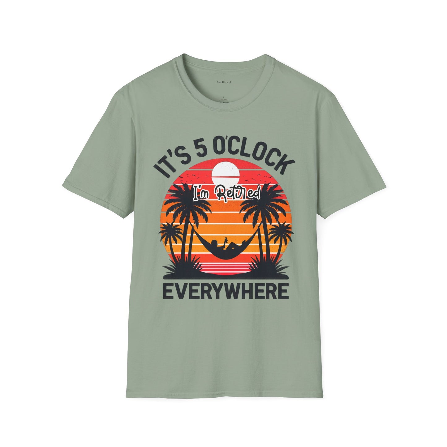 Retired - It's 5 - Unisex Softstyle T-Shirt 100% Cotton Graphic