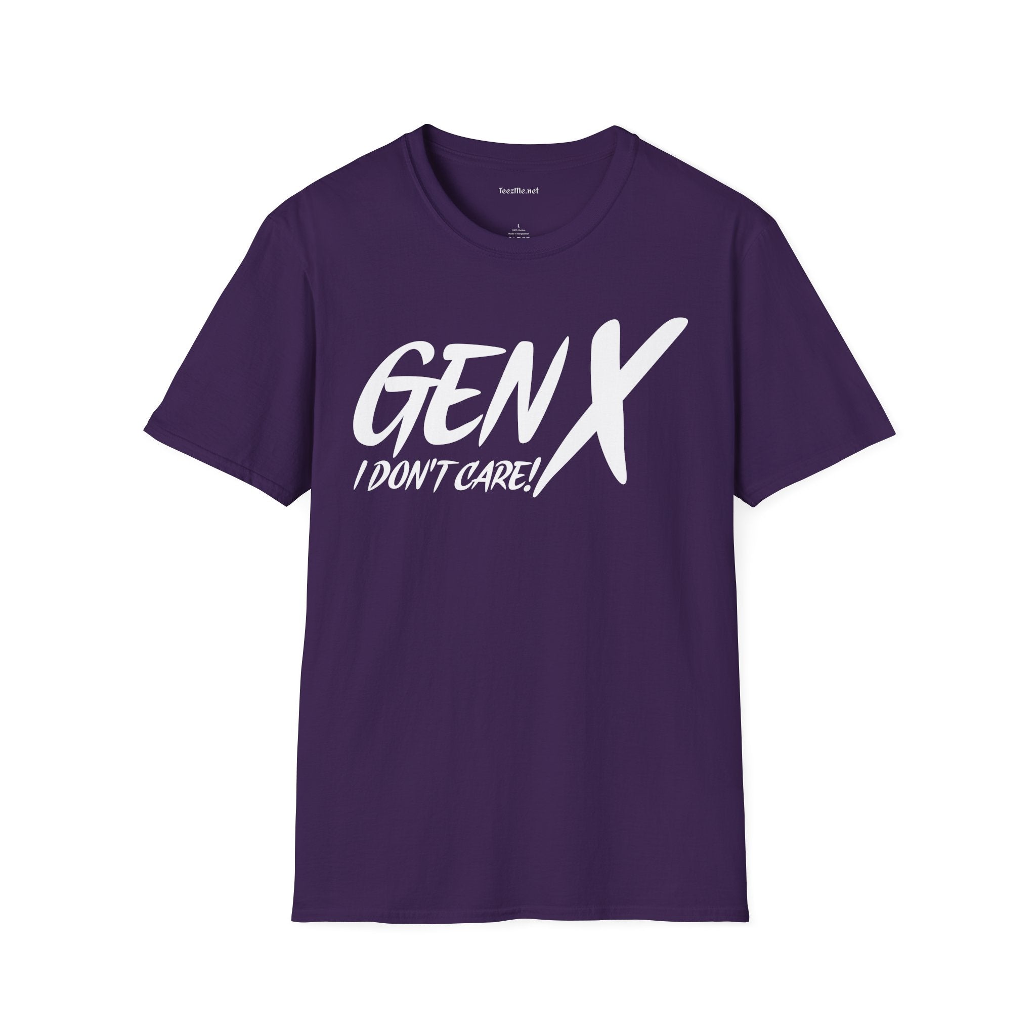GEN X (I don't care) Unisex Soft Style T-Shirt 100% Cotton Graphic