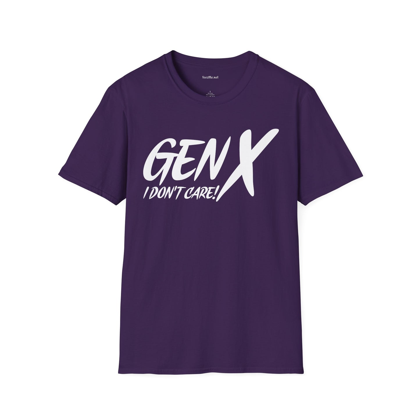 GEN X (I don't care) Unisex Soft Style T-Shirt 100% Cotton Graphic