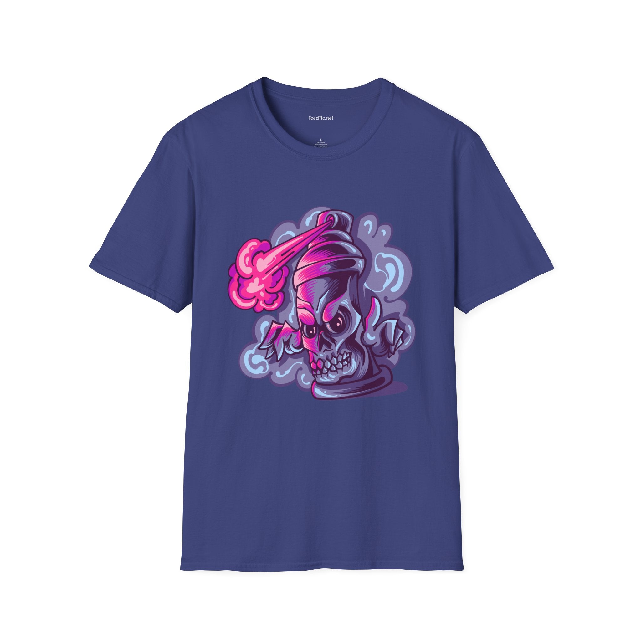 Skull Street Art Unisex Softstyle T-Shirt 100% Cotton