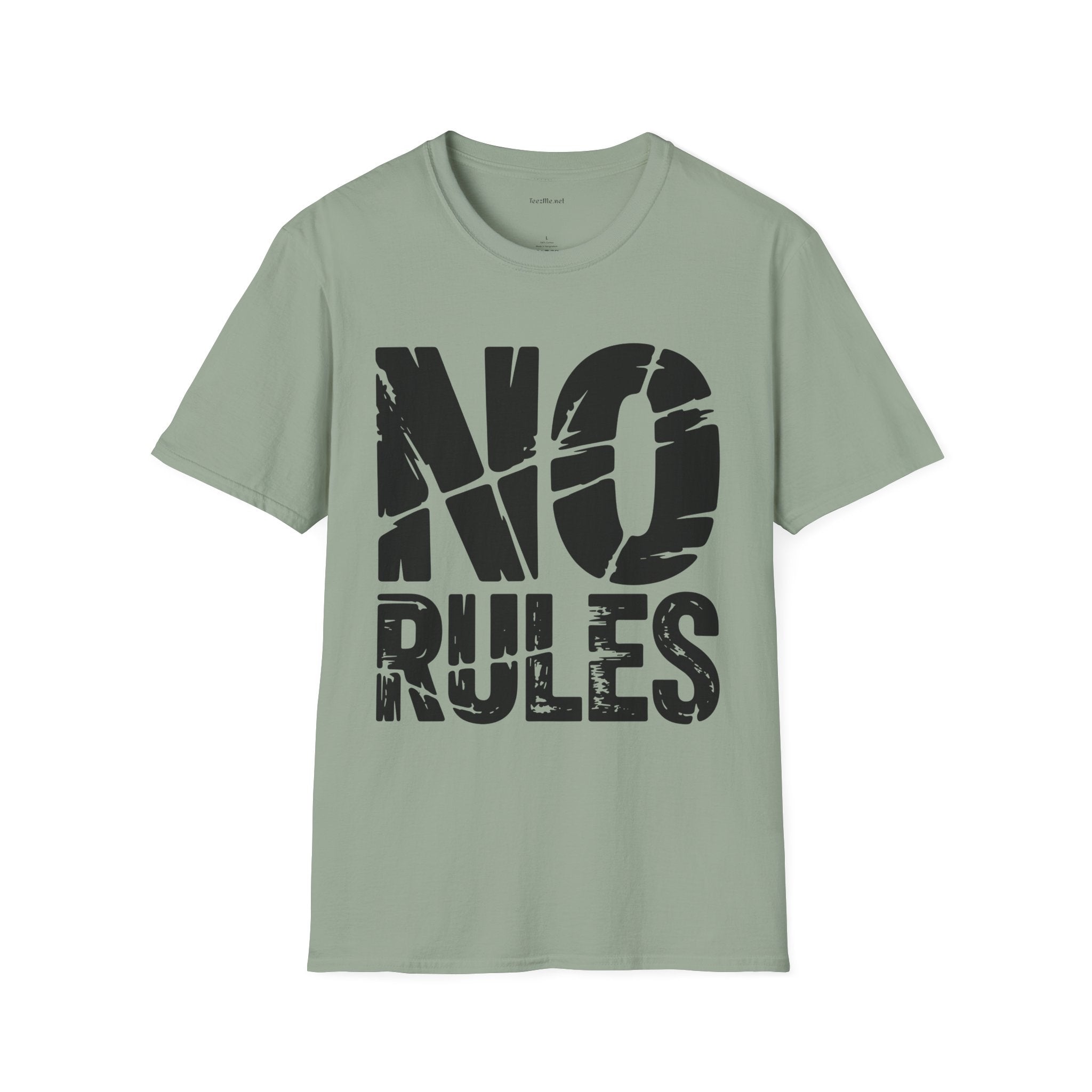 T-Shirt — "NO RULES" Bold Graphic Tee (Edgy Streetwear, Rebellious Statement Shirt)