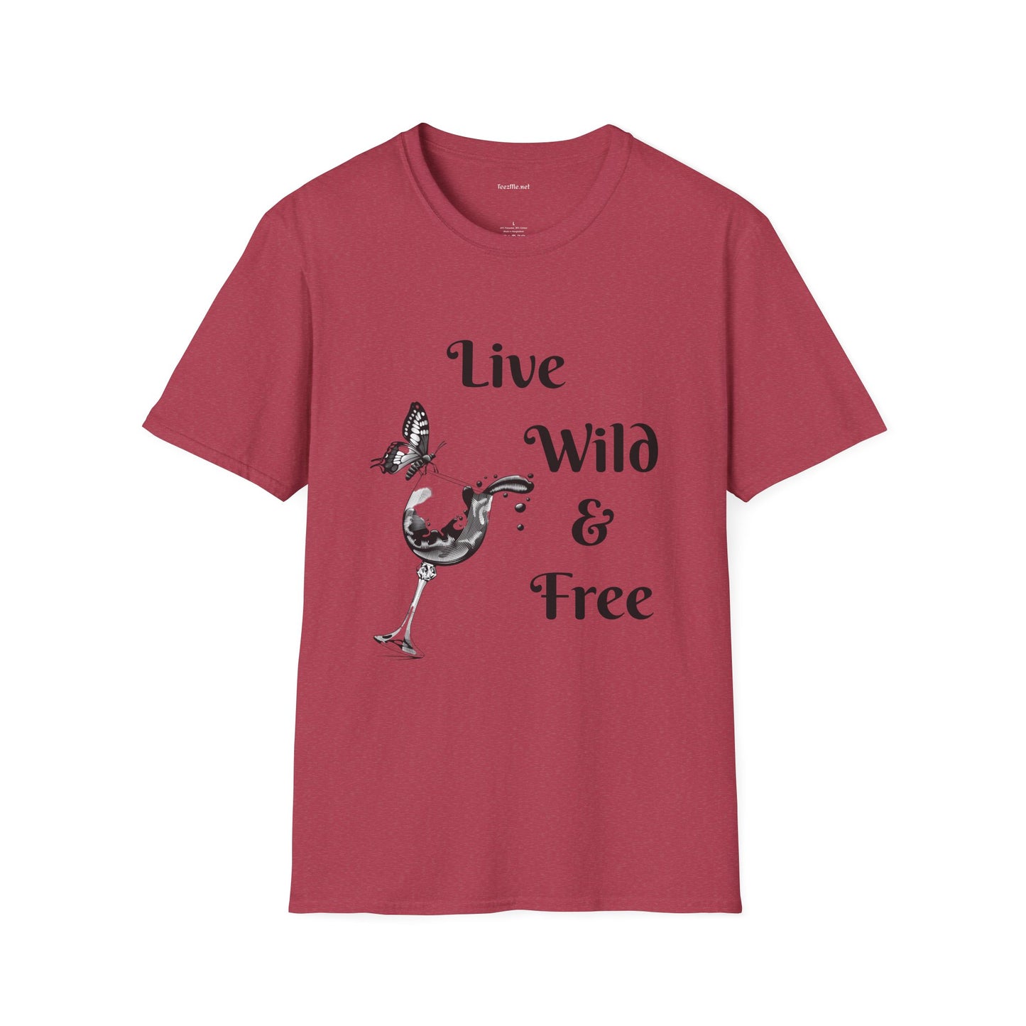 Live Wild & Free -  Unisex Softstyle T-Shirt 100% Cotton Graphic