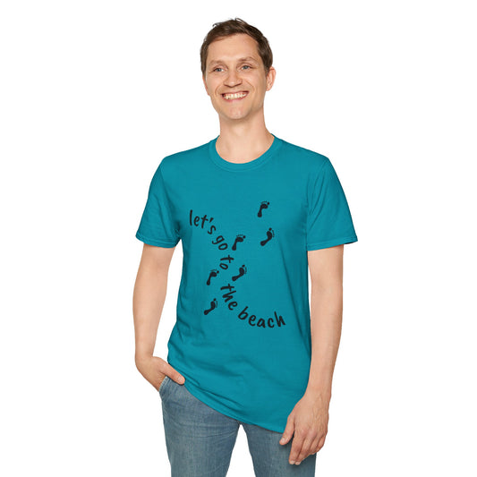 Let's go to the beach - Unisex Softstyle T-Shirt 100% Cotton Graphic