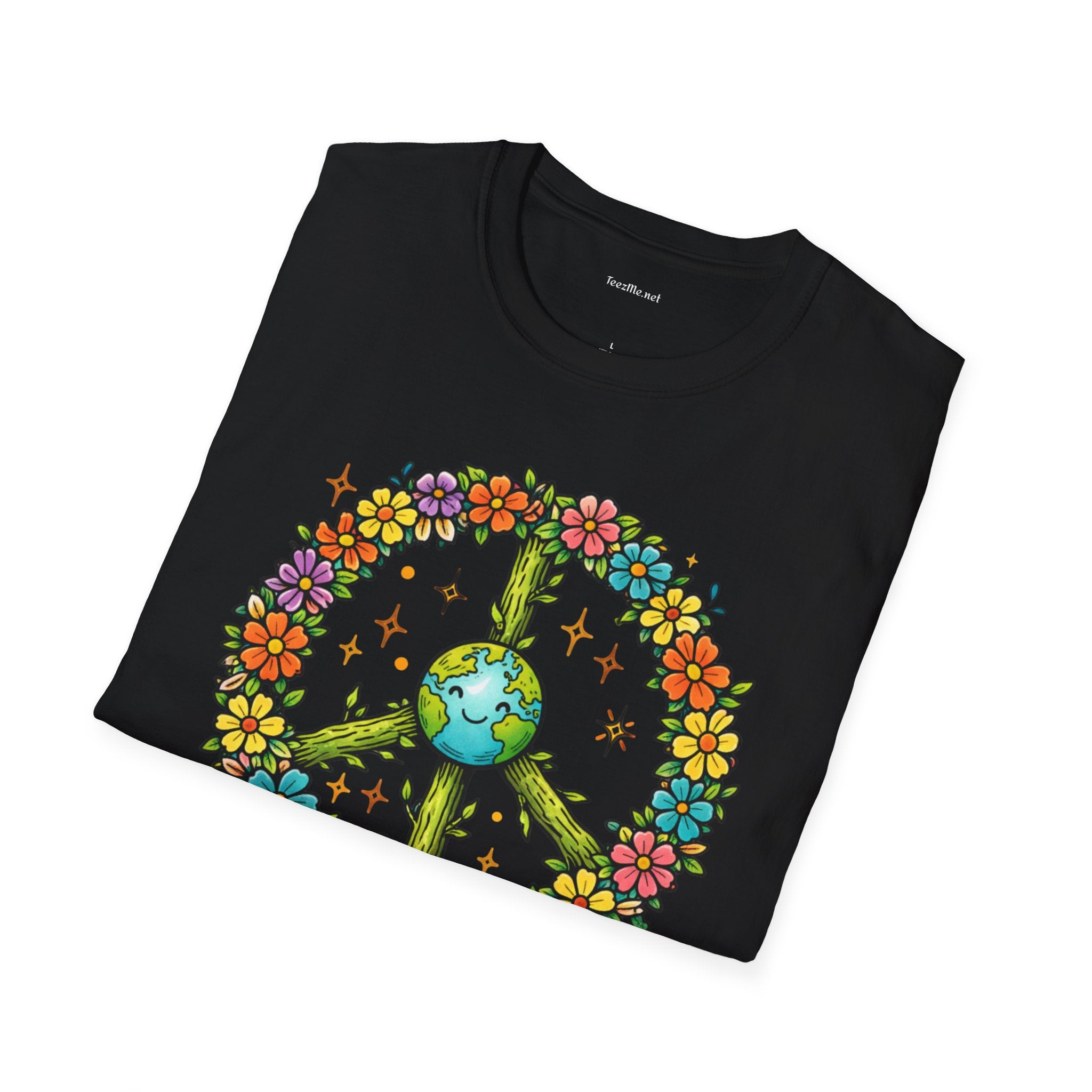 Earth Peace T-Shirt — "Love Her, Protect Her" Floral Eco Graphic