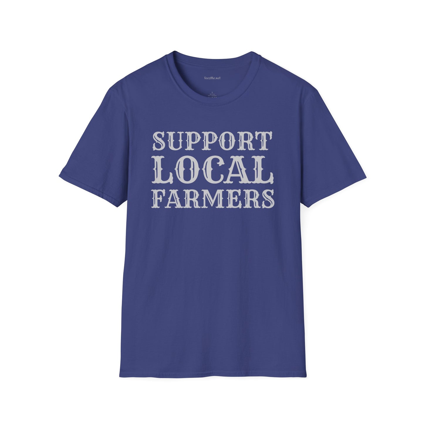 Support Local Farmers 02 Unisex Softstyle T-Shirt 100% Cotton