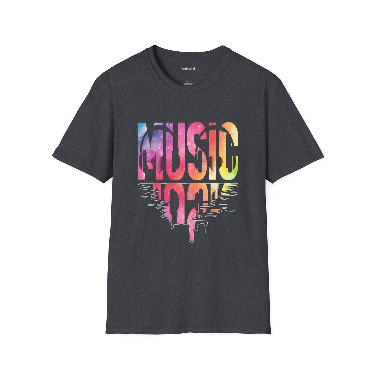 Music with Pinktones Unisex Softstyle T-Shirt 100% Cotton Graphic