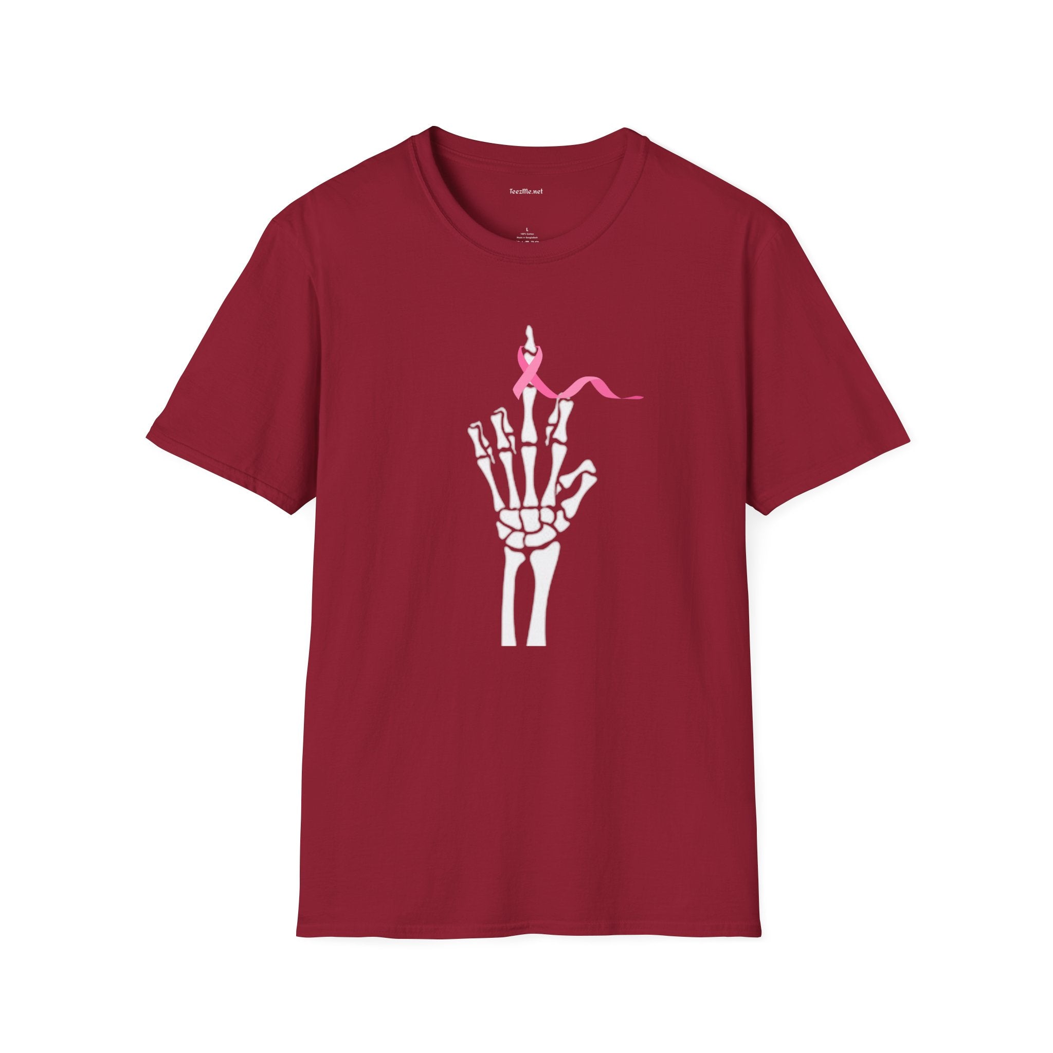 Give Cancer the bird - Unisex Softstyle T-Shirt 100% Cotton Graphic