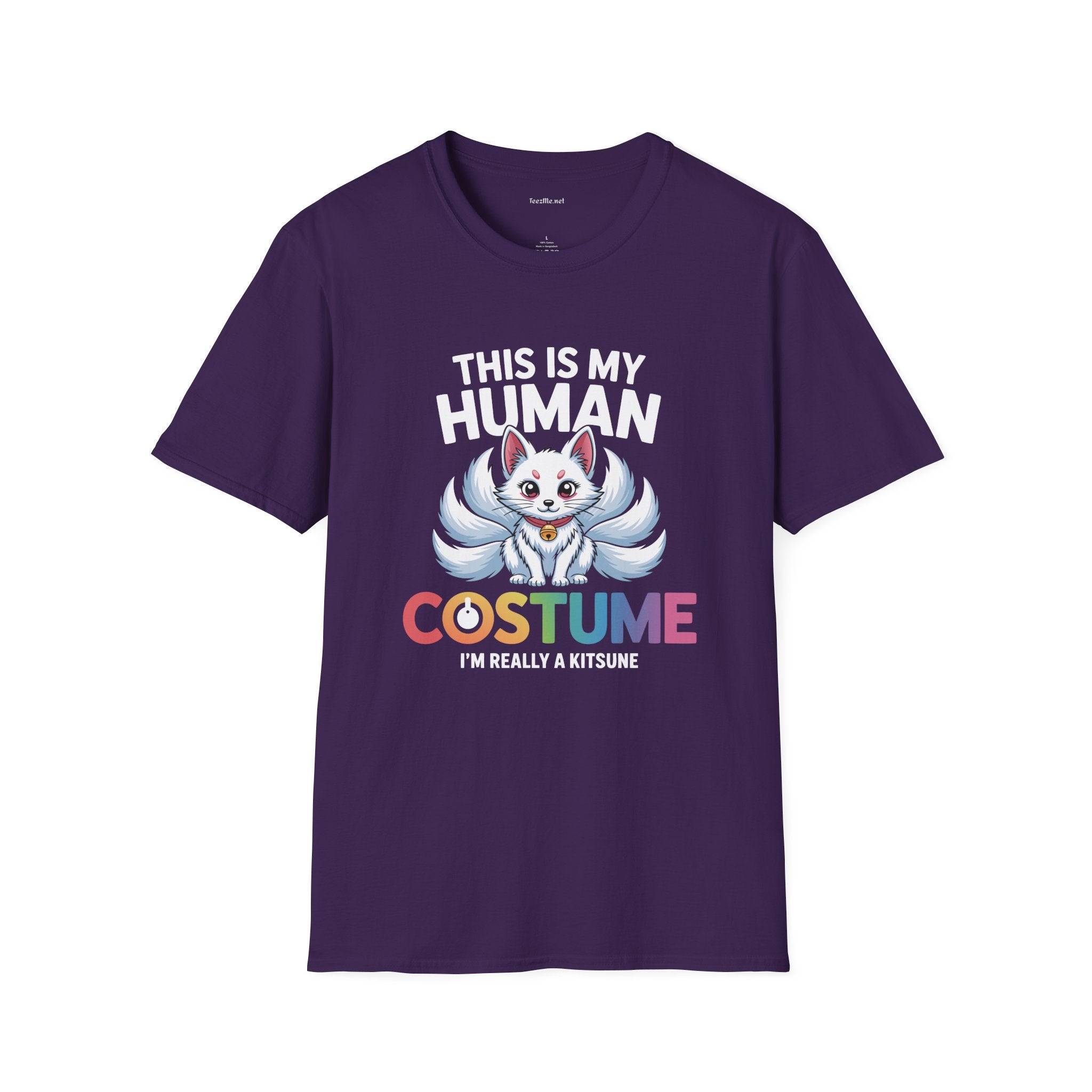 This Is My Human Costume Kitsune Unisex Softstyle T-Shirt 100% Cotton Graphic