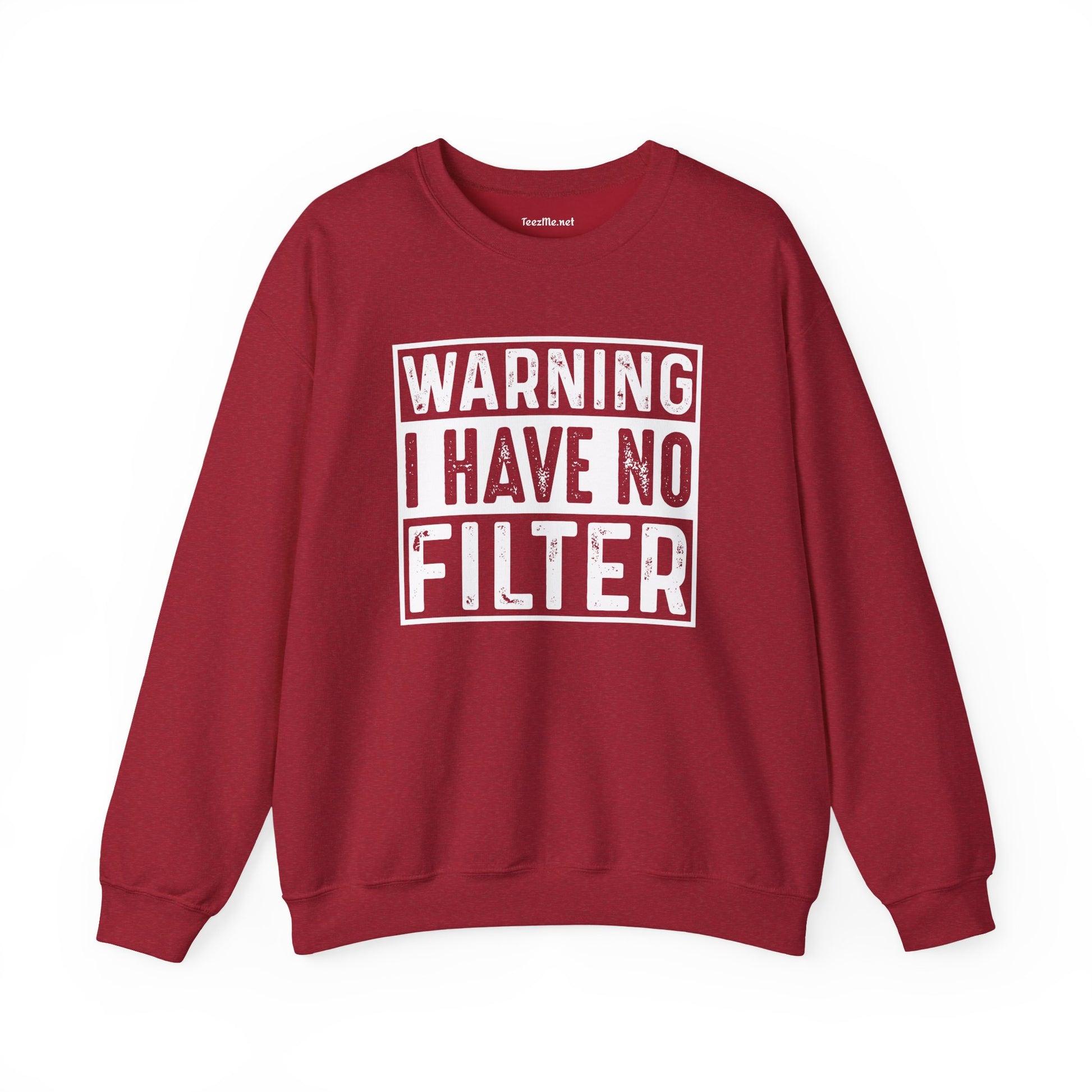 Warning I Have No Filter Unisex Heavy Blend™ Crewneck Sweatshirt