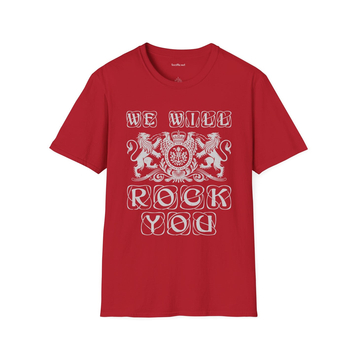We Will Rock You Unisex SoftStyle T-Shirt 100% Cotton Graphic Music