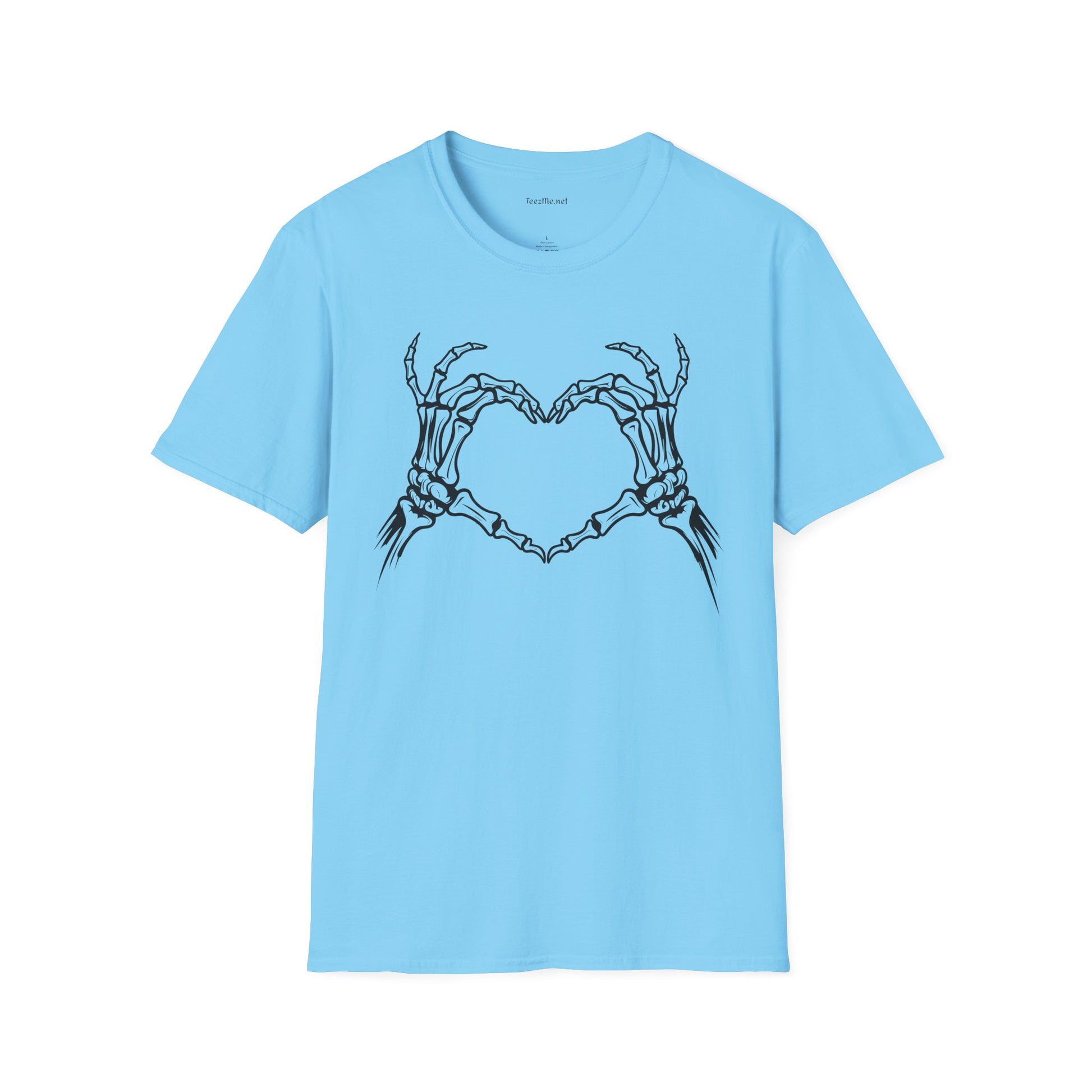Skeleton Heart Hands Unisex Softstyle T-Shirt 100% Cotton