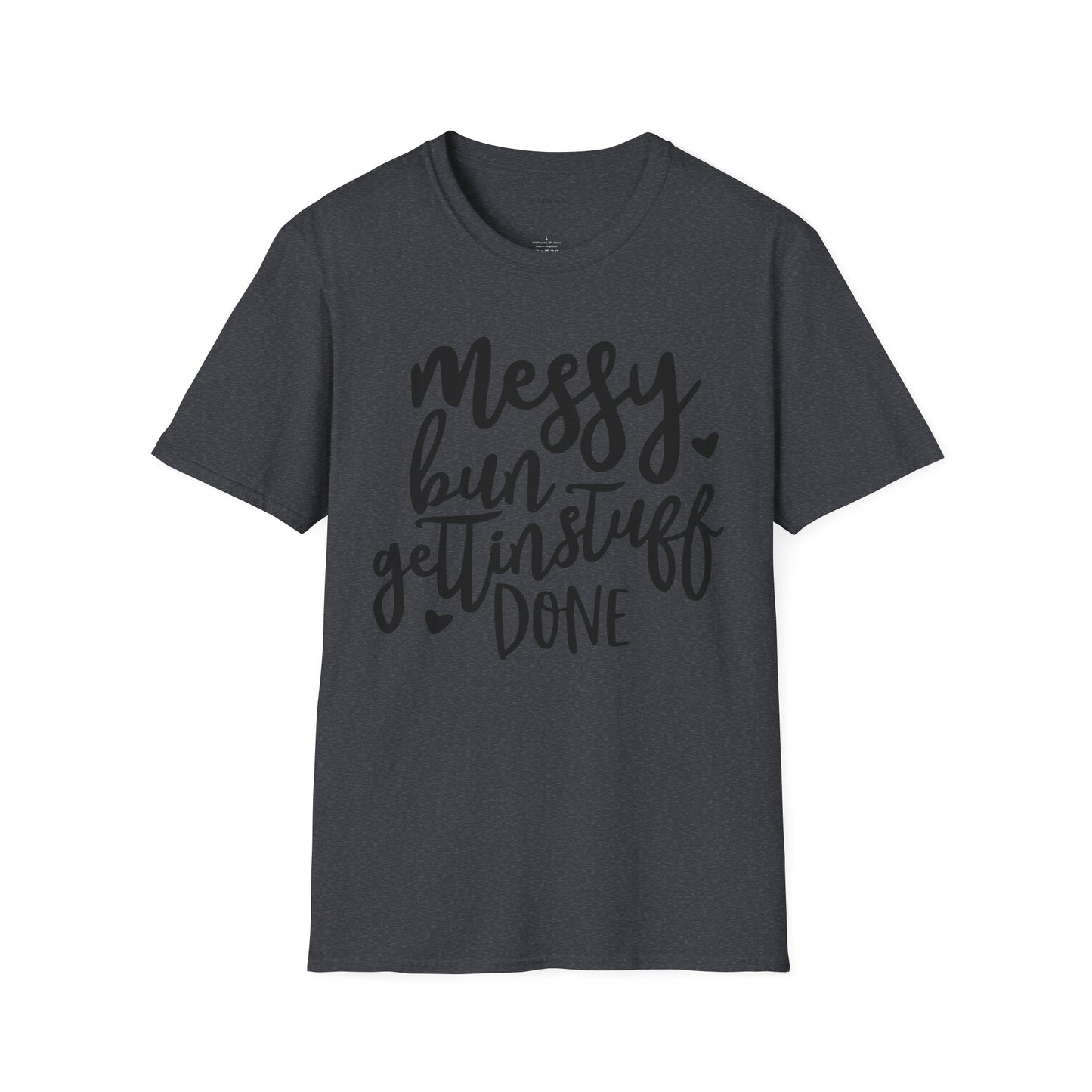 Messy Bun  - Unisex Softstyle T-Shirt 100% Cotton Graphic