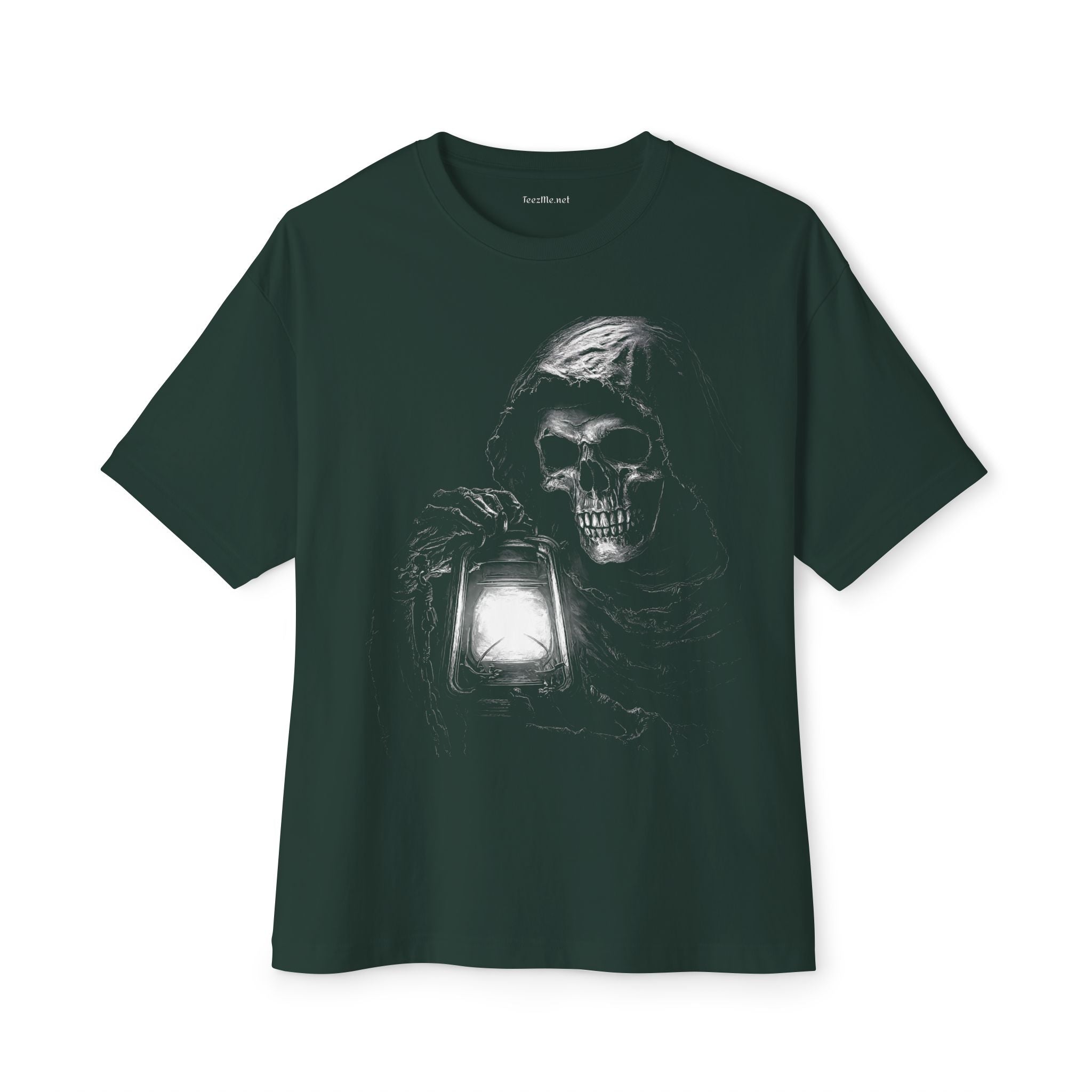 Grim Reaper Skull Unisex Oversized Boxy Tee