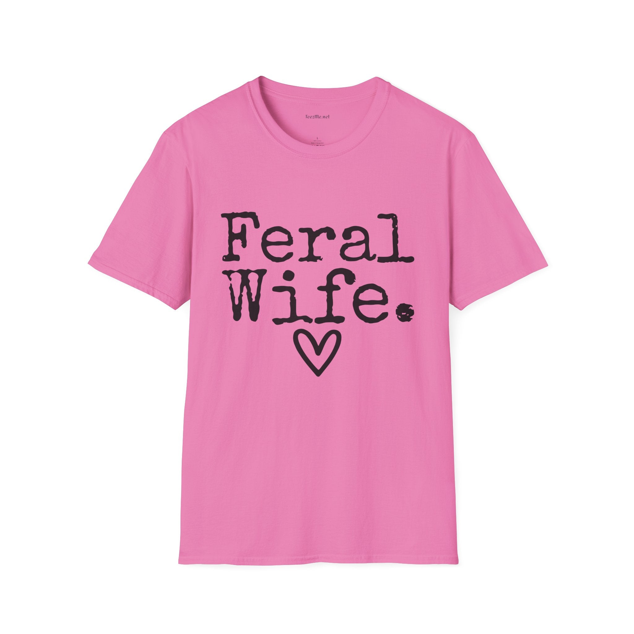 Feral Wife (black) Unisex Softstyle T-Shirt 100% Cotton Graphic