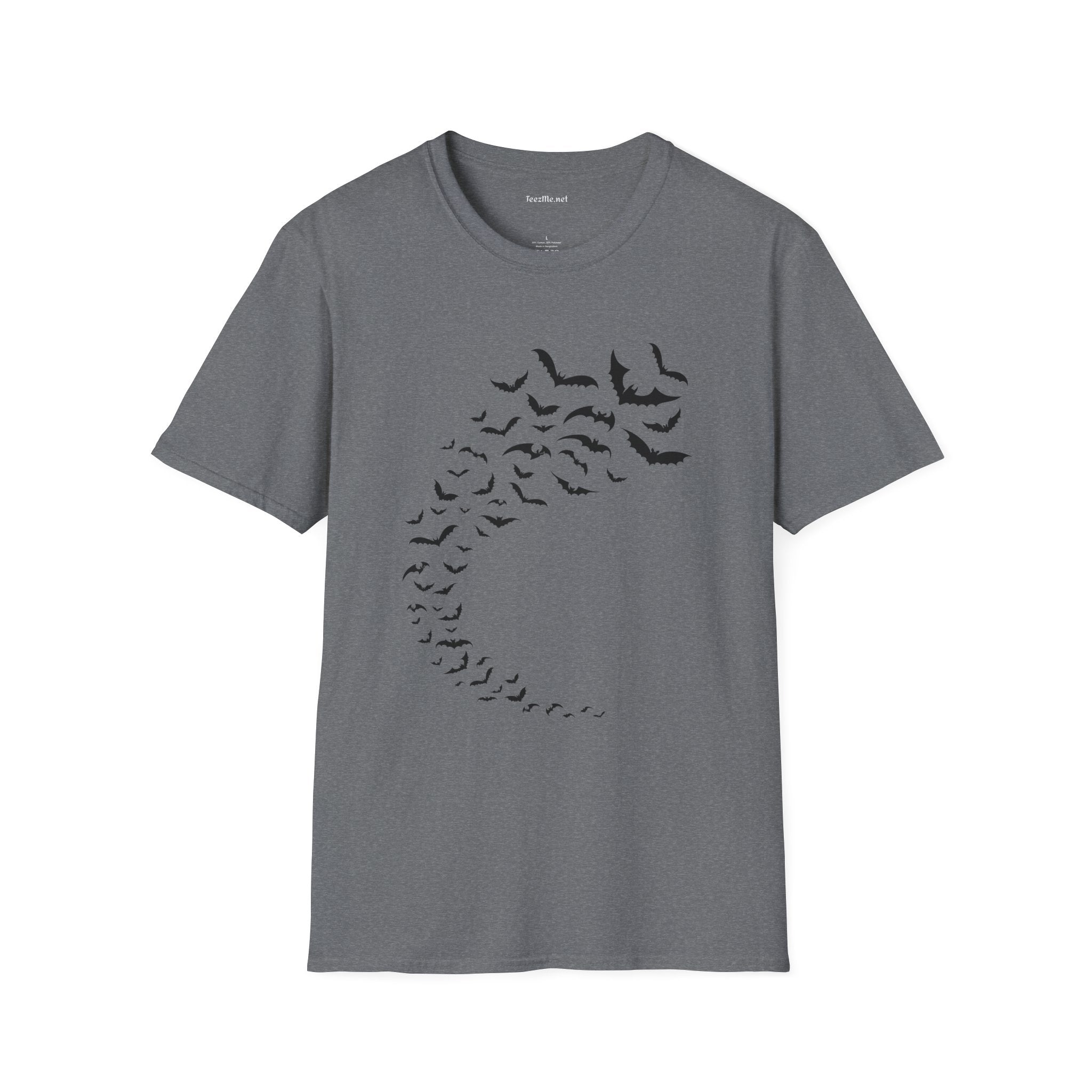 Bats in Flight Unisex Softstyle T-Shirt 100% Cotton Graphic