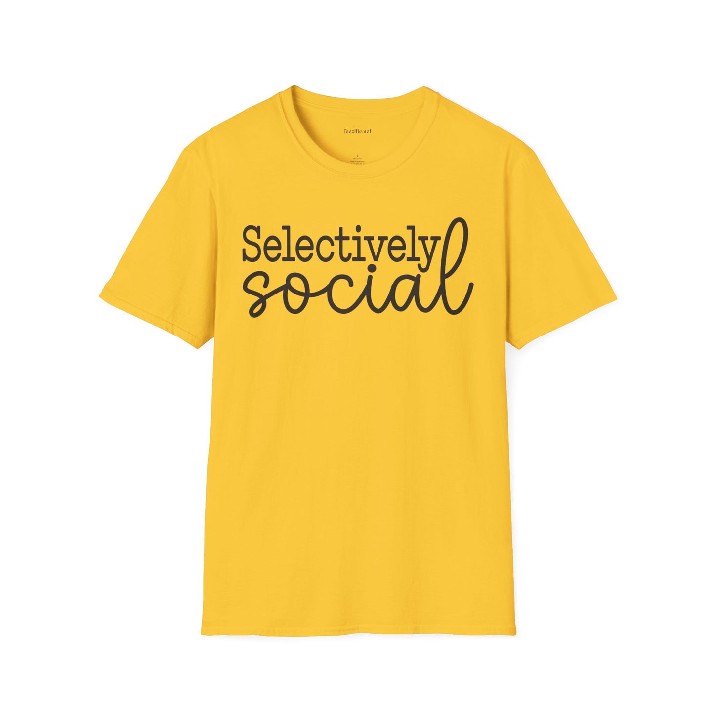 Selectively Social Unisex Softstyle T-Shirt 100% Cotton Graphic