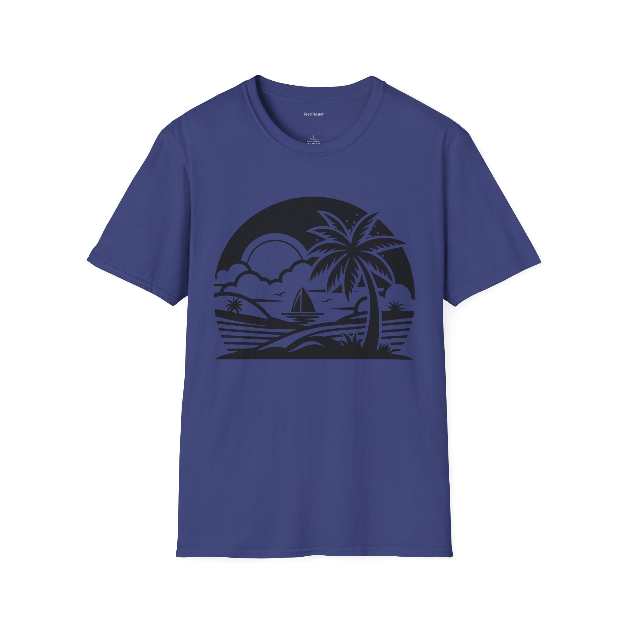 Beach Sunrise - Unisex Softstyle T-Shirt 100% Cotton Graphic