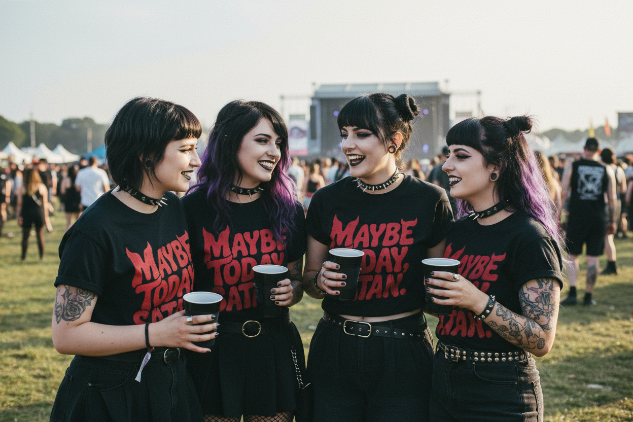 Maybe Today, Satan T-Shirt — Funny Sarcastic Graphic Tee