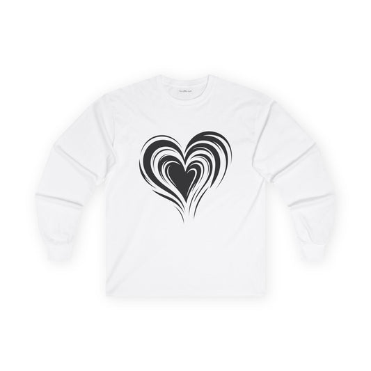 Heart (black01) Unisex Ultra Cotton Long Sleeve Tee