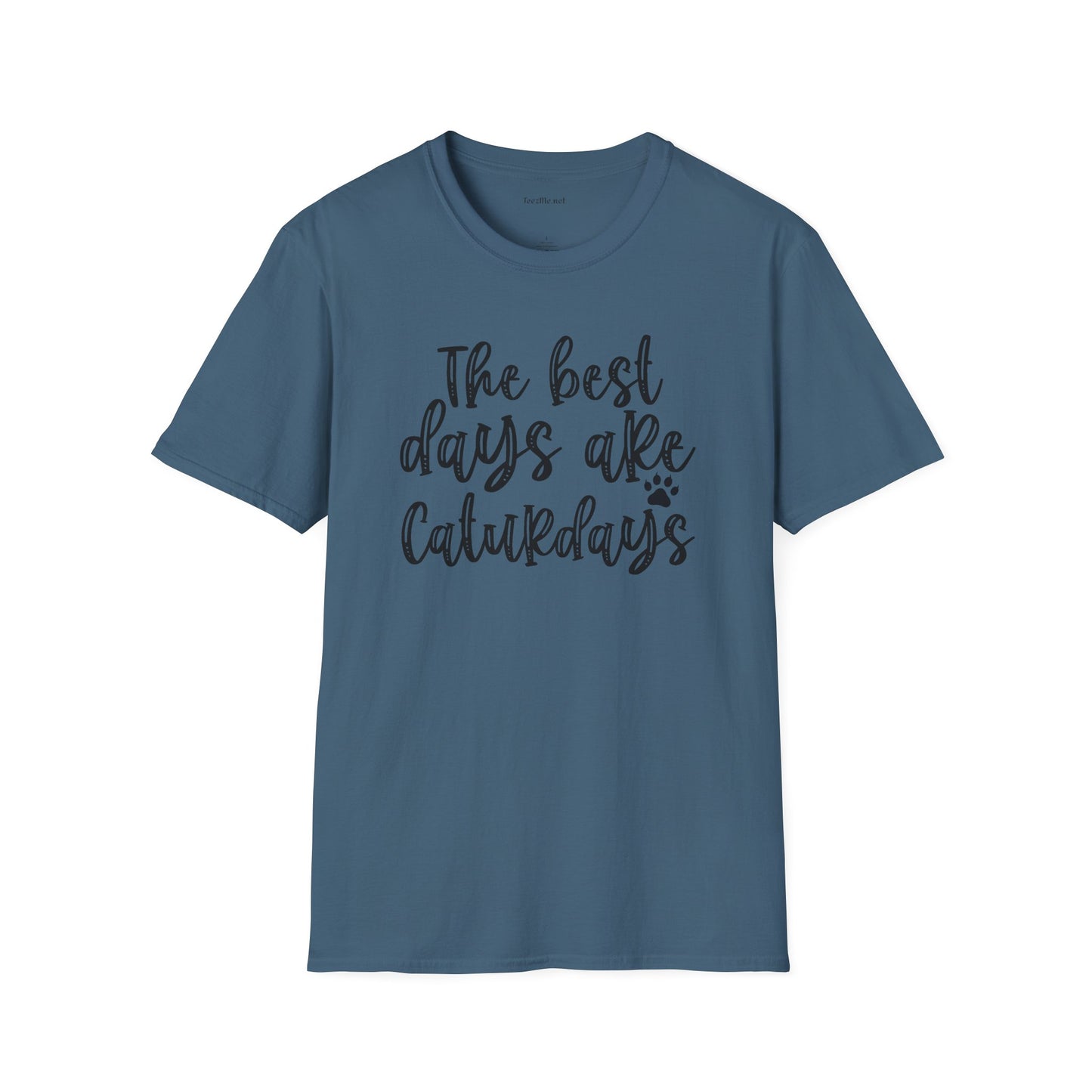 The best days are Caturdays Unisex SoftStyle T-Shirt 100% Cotton Graphic